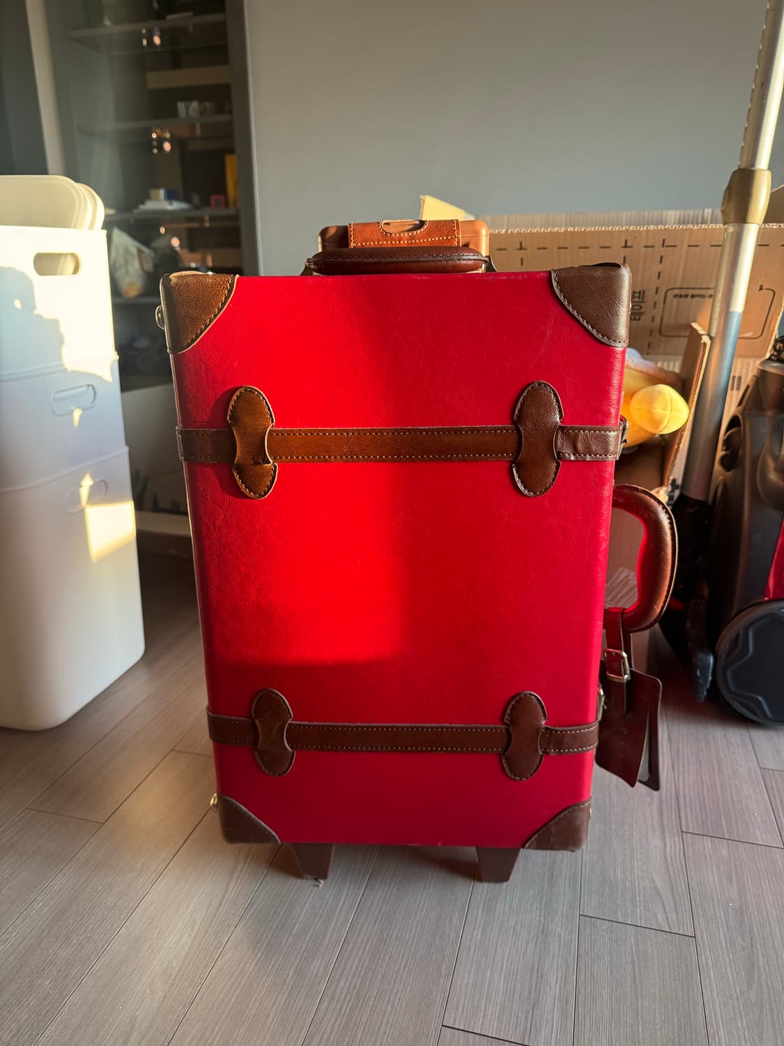 ETHOS 에토스 빈티지 기내용 캐리어 레드브라운 상품이미지4