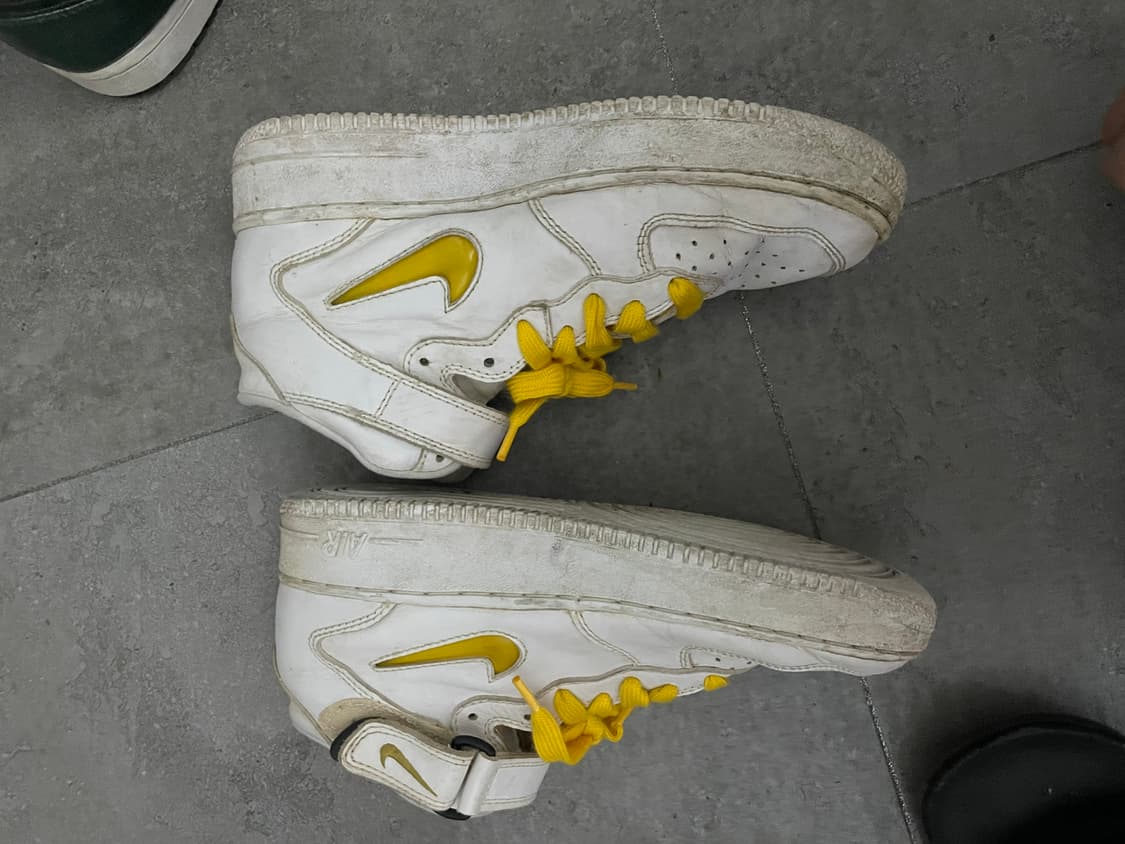 나이키 에어포스1 미드 뽈록이 노랑 상품이미지6