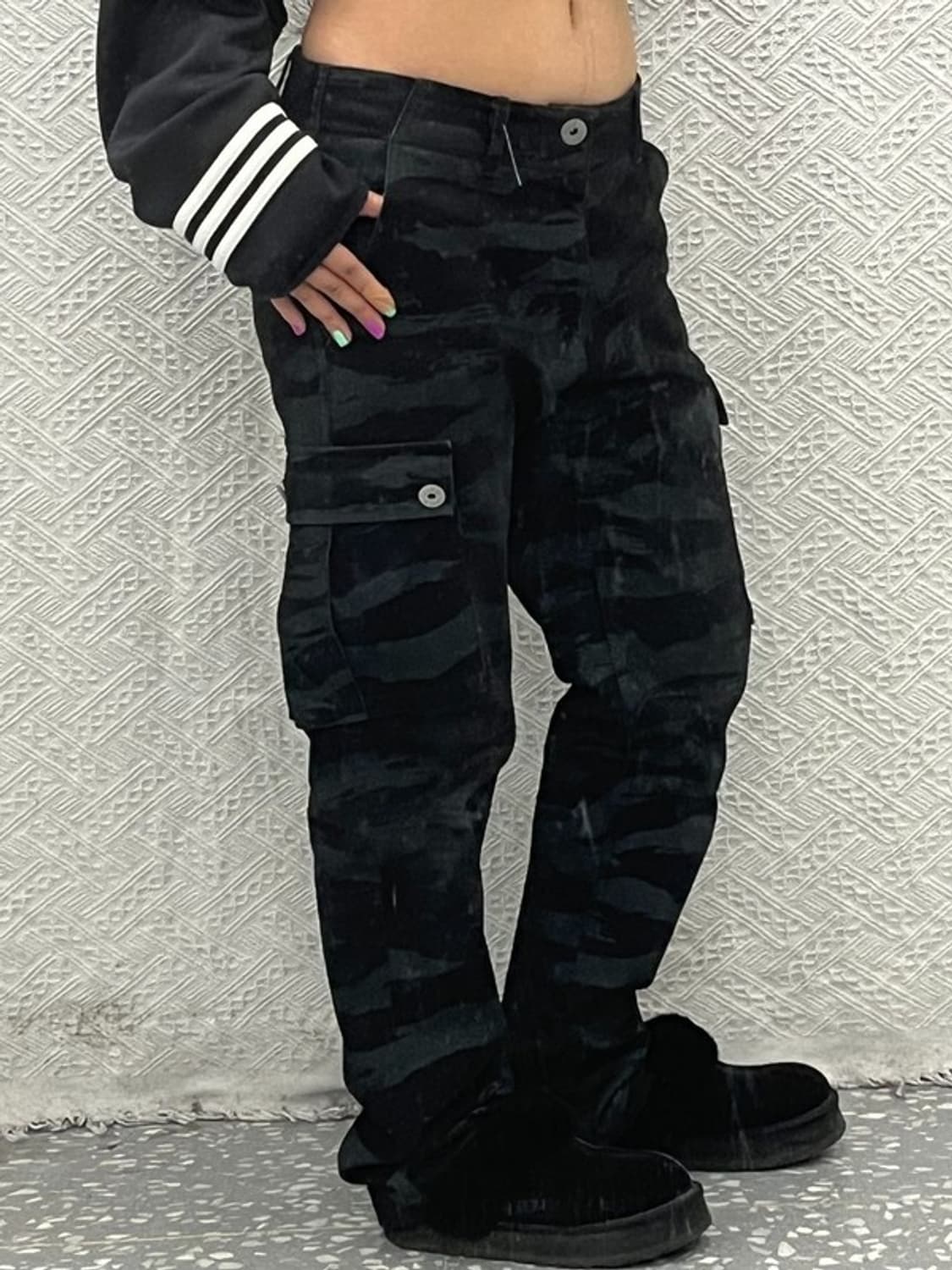 누드본즈 빈티지 카모플라주 밀리터리 카고팬츠 M C06586 상품이미지1