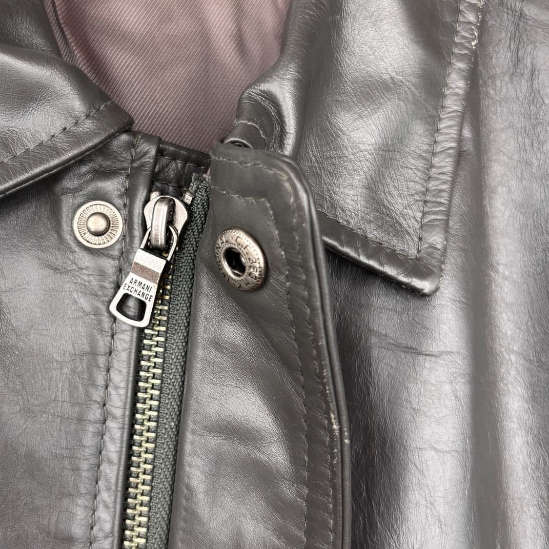 90's 아르마니 익스체인지 레더 자켓 상품이미지5