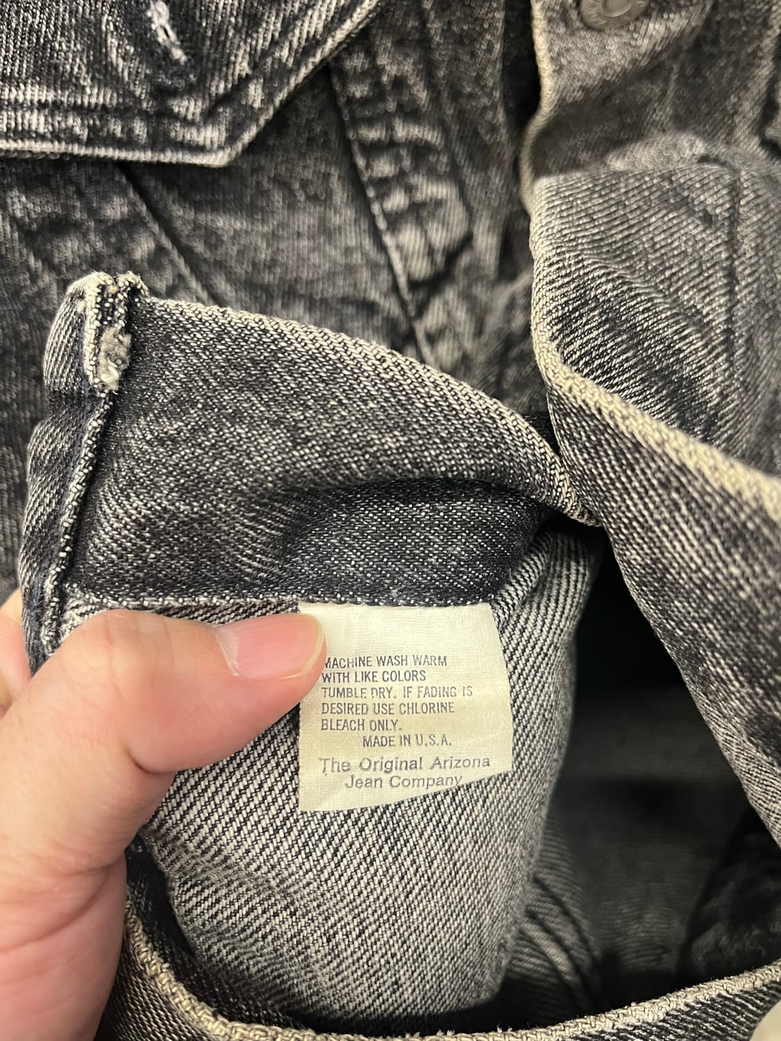 90s Arizona 흑청 데님 자켓 상품이미지6