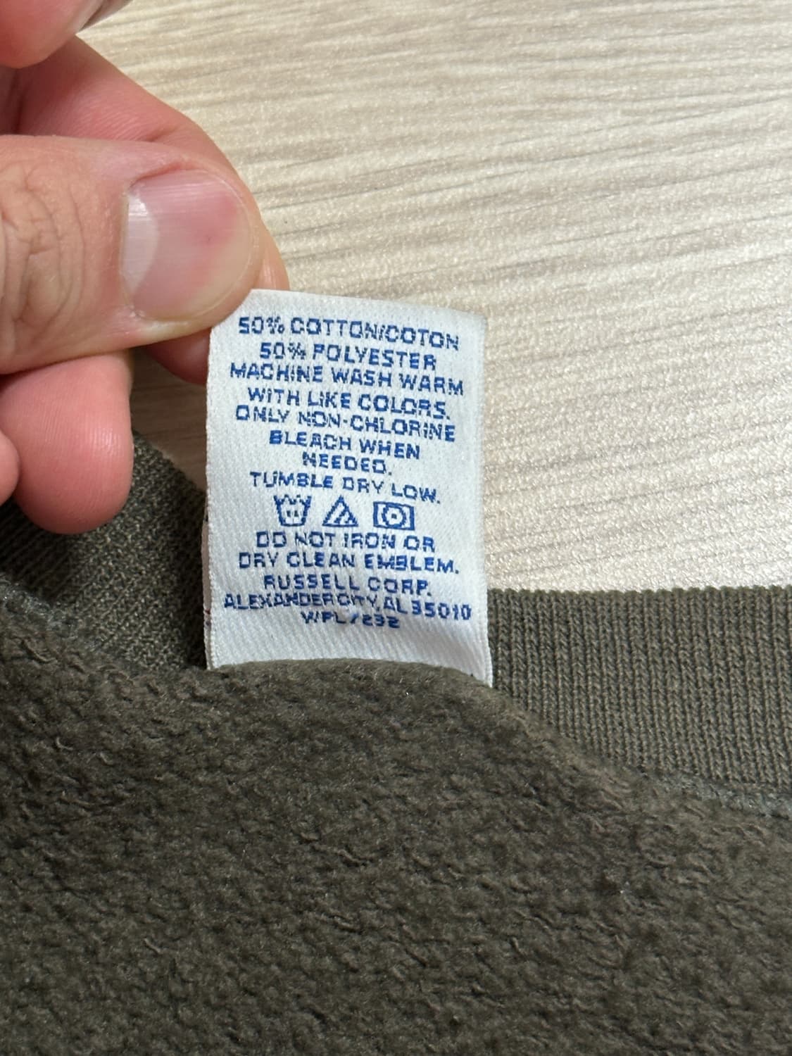 러셀 50/50 스웻셔츠 올리브 (2XL) 상품이미지4