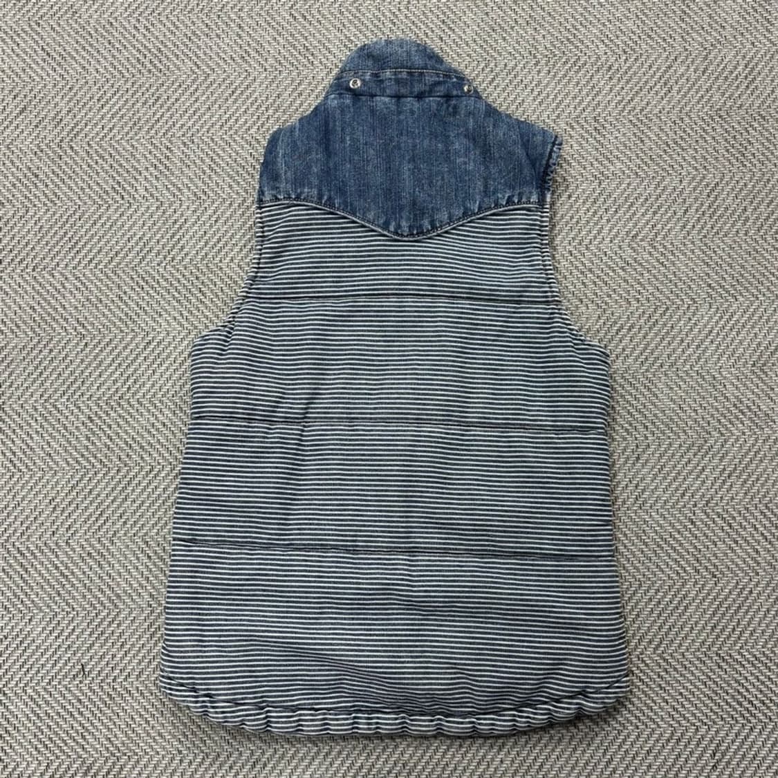 CUBE SUGAR 데님 체크 베스트 v0365 상품이미지2