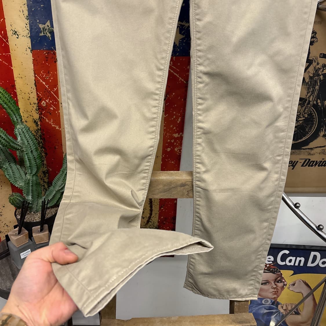 리바이스 502 화이트탭 5포켓 코튼트윌 팬츠 데님핏 베이지 N730 상품이미지4