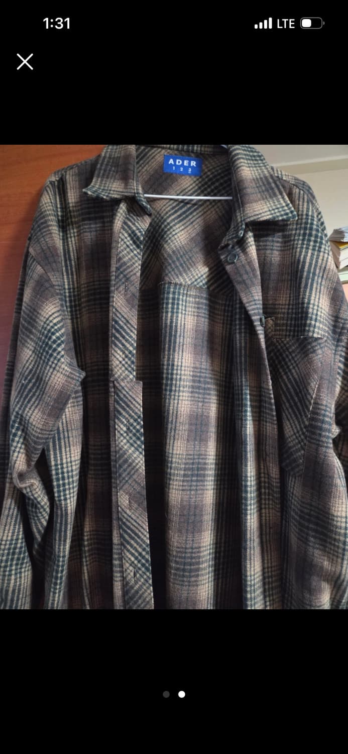 아더에러 오버사이즈 루즈핏 체크 셔츠 울 ADERERROR 상품이미지2