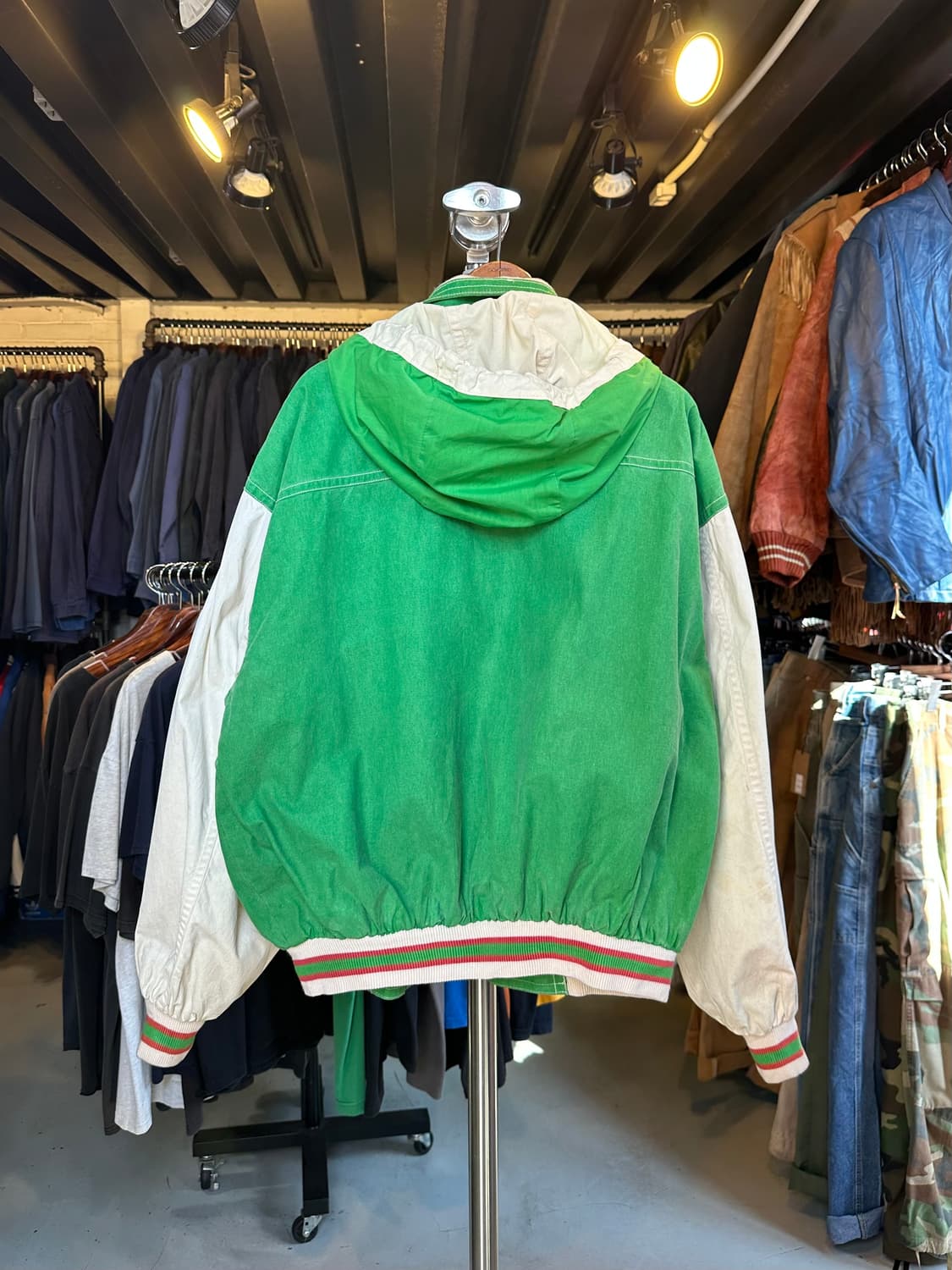 90s Why Sky 후드 바시티 자켓 상품이미지2