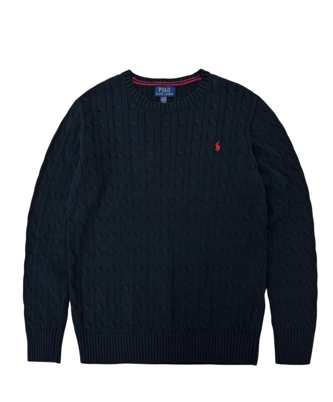 폴로 케이블 꽈배기 니트 블랙 (여성M추천)  상품이미지1