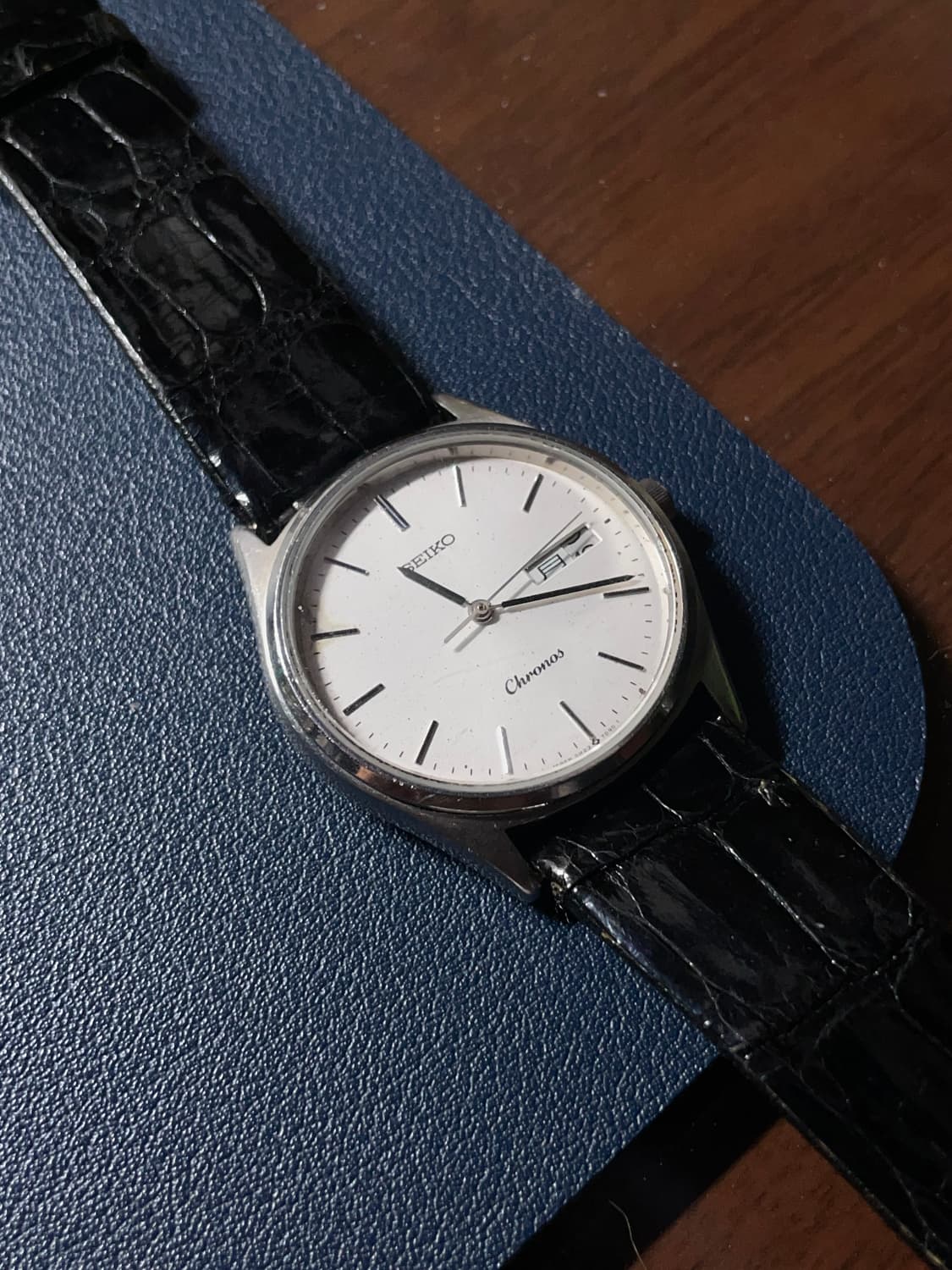 세이코 크로노스 쿼츠 레더 시계 상품이미지2