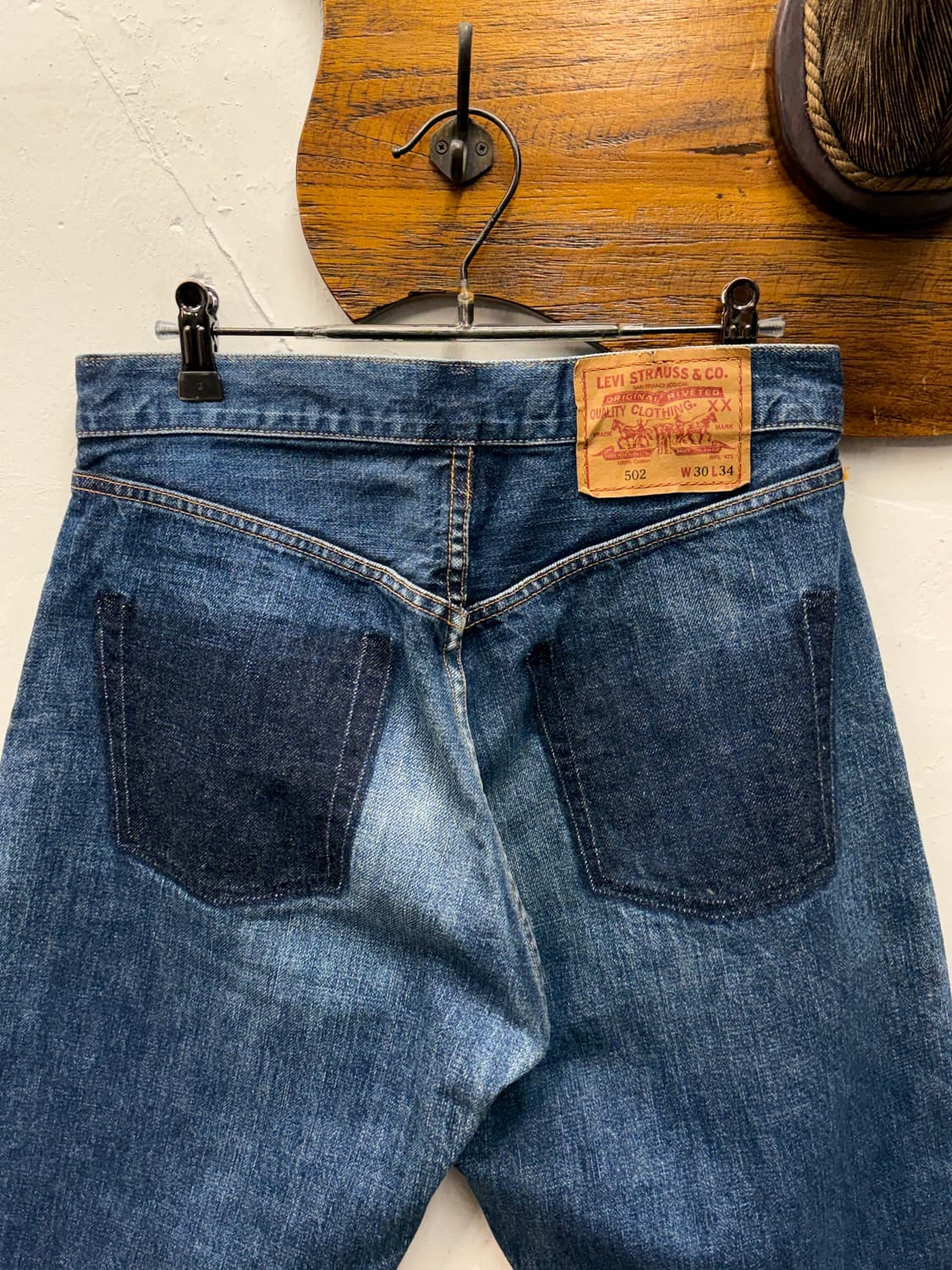 90s Japan Levi's 502 Selvedge Denim Shor 상품이미지2