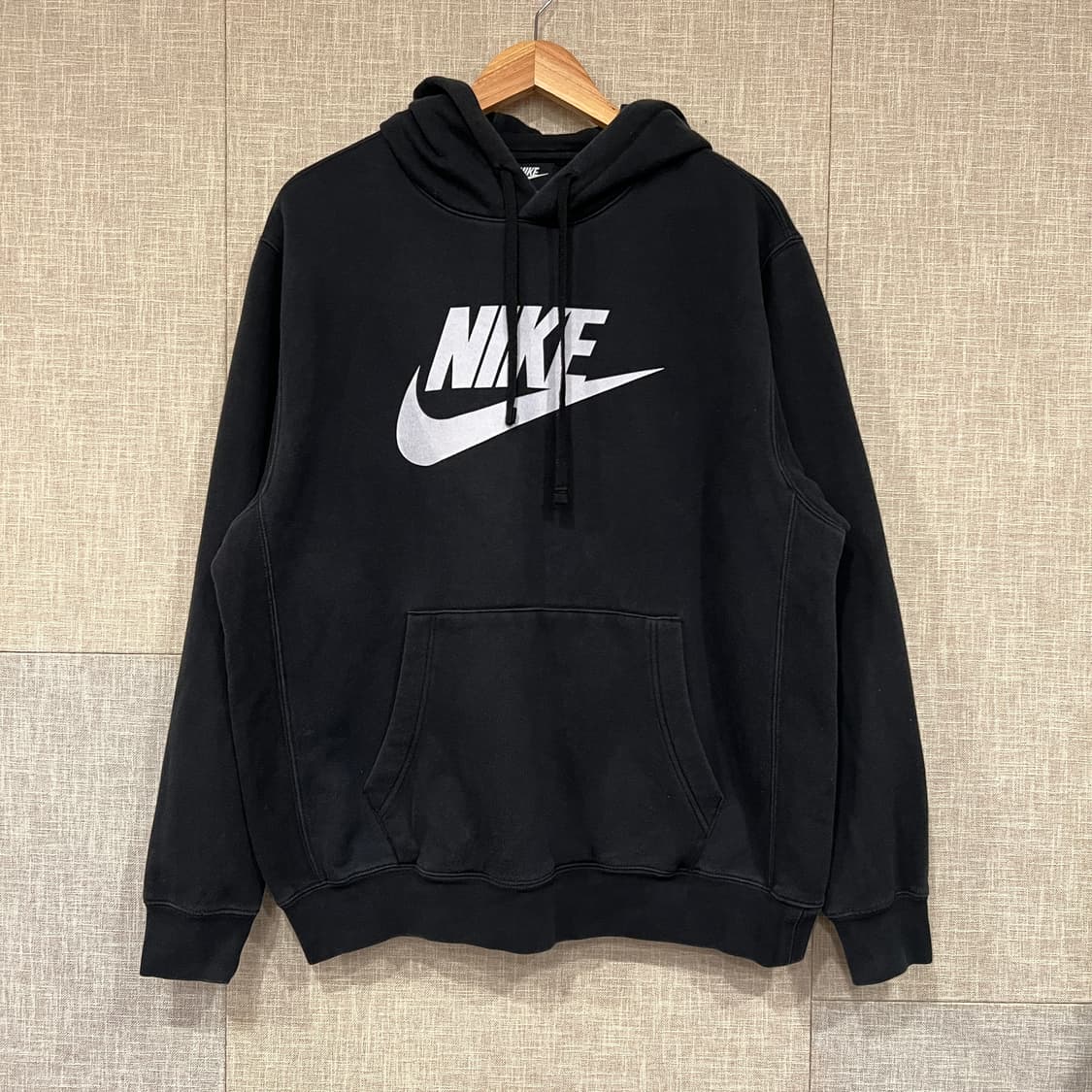 나이키 빅로고 기모 후드티 XL 블랙 상품이미지2