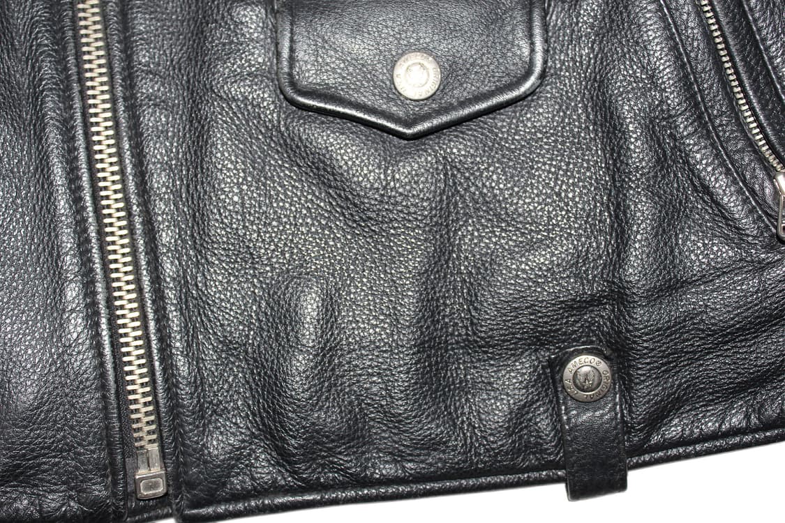 1990s USA AMEKO 아메코 레더 바이커자켓  상품이미지4