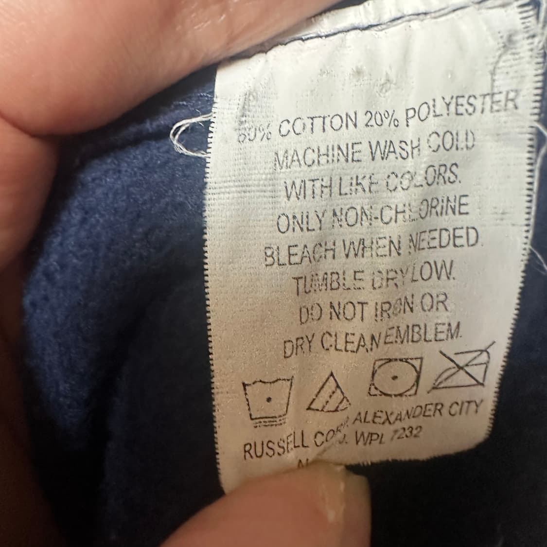 러셀 80‘s 샌디에이고 네이비후드집업 XL 상품이미지4