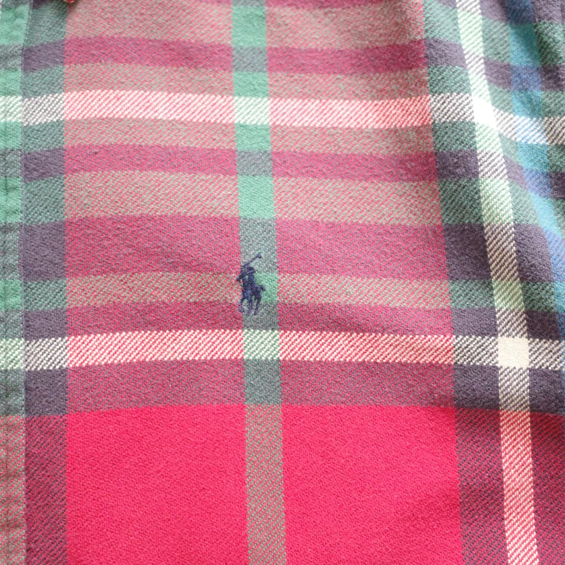 90s 폴로 랄프로렌 블레어 체크 해비 코튼 플라넬 XXL 상품이미지6
