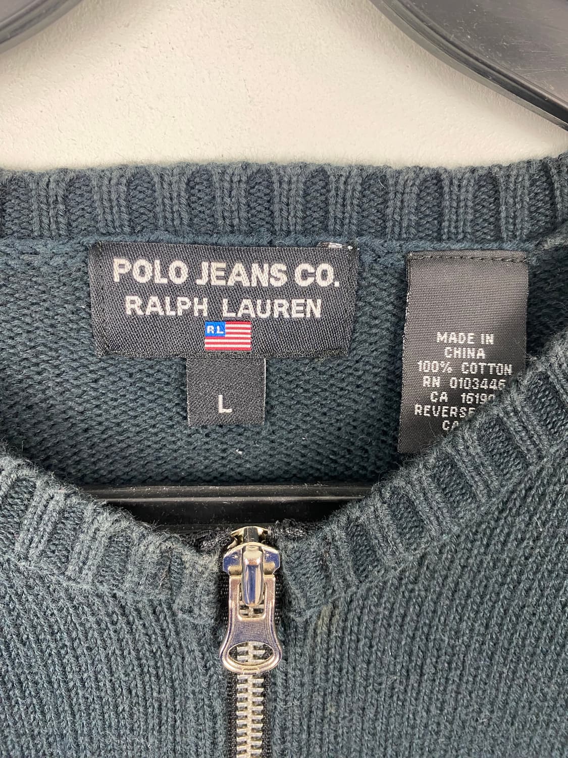 폴로 진스 랄프로렌 리메이크 크롭 니트집업 L <480> 상품이미지3