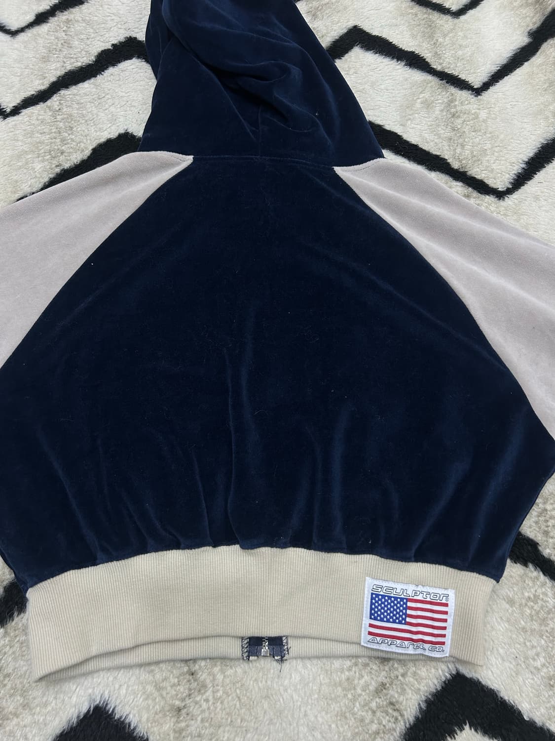 [Free]스컬프터 벨벳 크롭 후드집업 상품이미지5