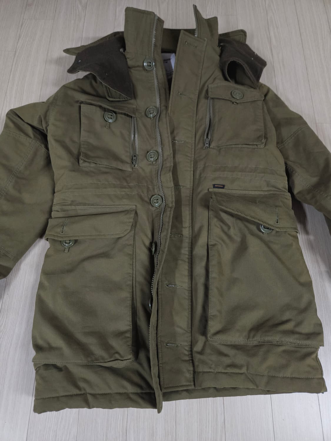 에스피오나지 카키 야상 패딩 점퍼 S (95) 상품이미지5