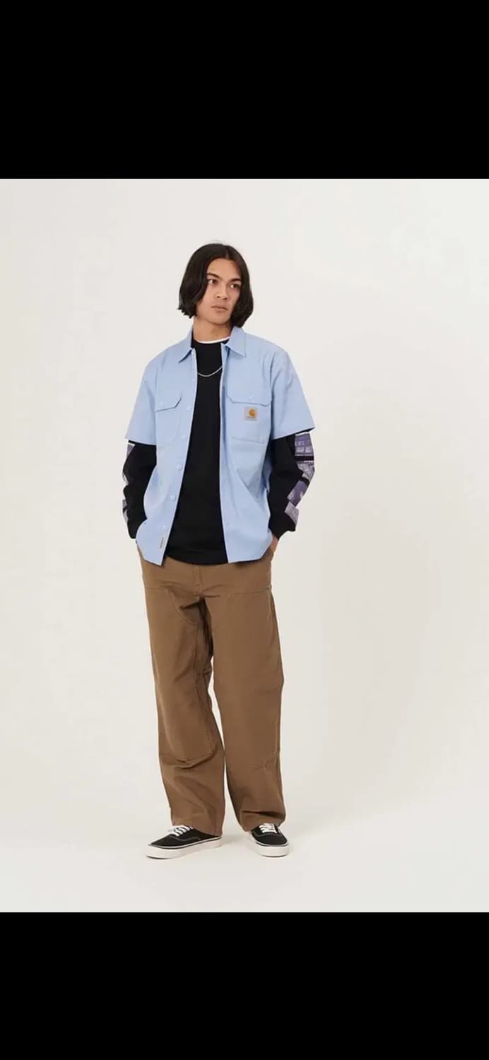 칼하트 윕 CARHARTT WIP 더블니 팬츠 브라운 30/32 상품이미지1
