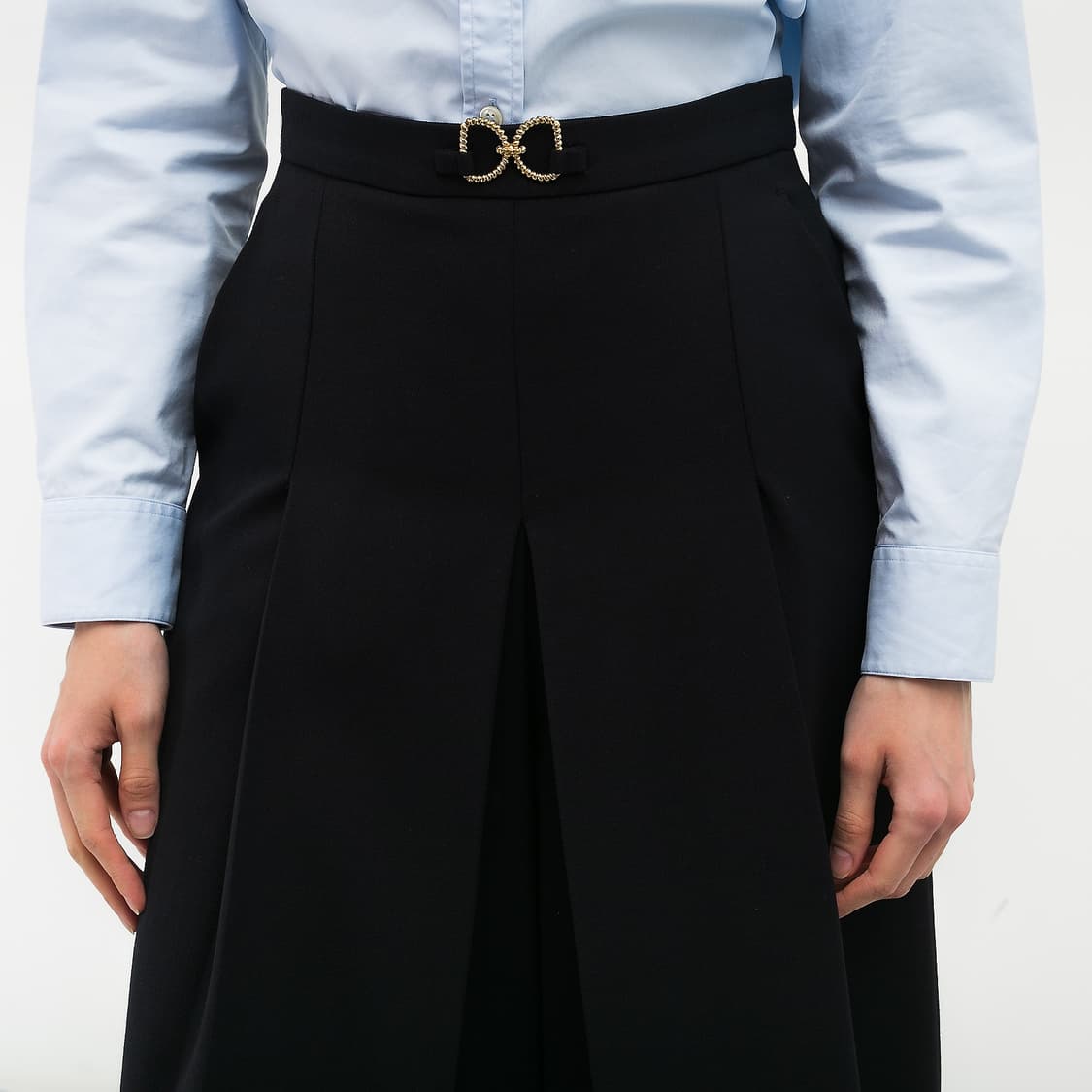 산드로 하이웨이스트 버클 와이드 팬츠 / 여성 바지  / 여성 팬츠  상품이미지2