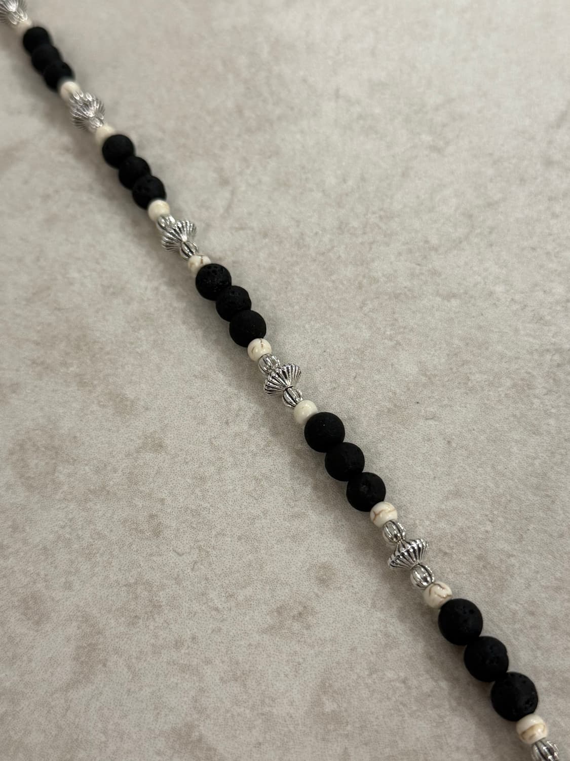 화산석 실버포인트 레이어드 목걸이 상품이미지2