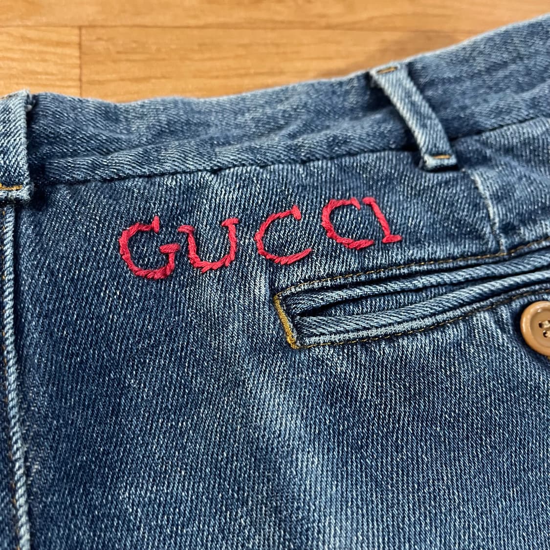 [32] 구찌 자수 데님팬츠 상품이미지6