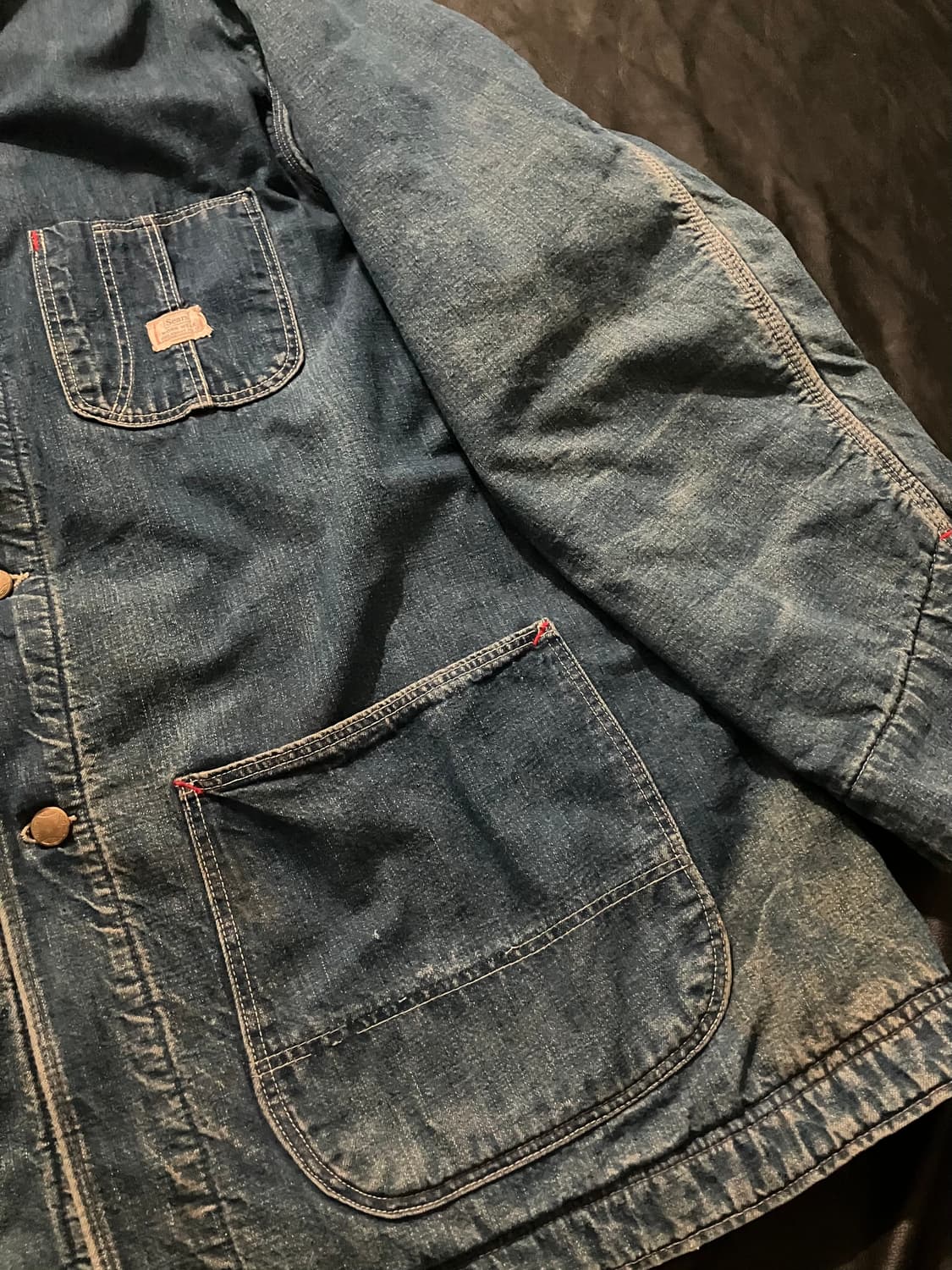 🇺🇸 60s USA 시어스 Sears 데님 초어 코트 자켓 상품이미지7