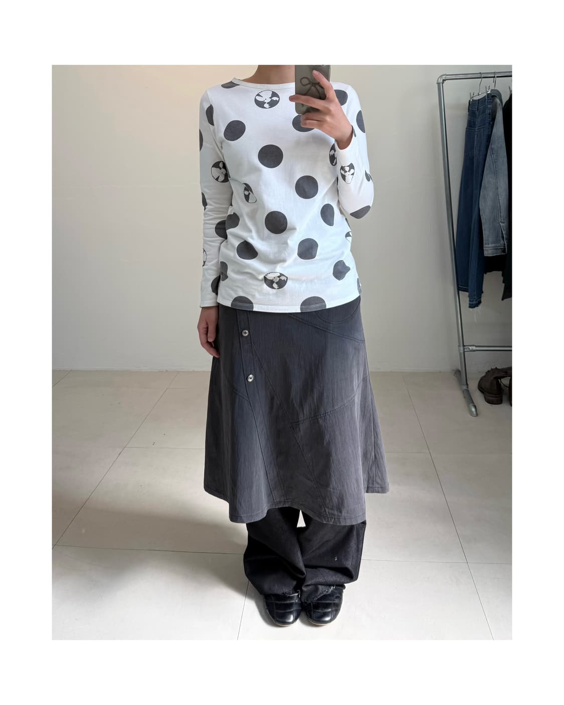 빈티지 도트 티셔츠 상품이미지4