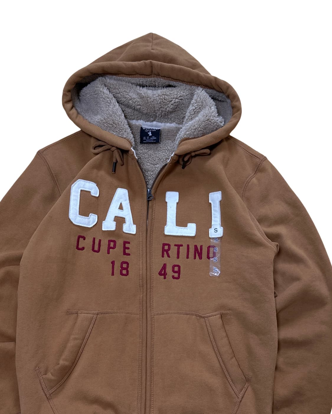 후아유 양털 브라운 후드집업 상품이미지2