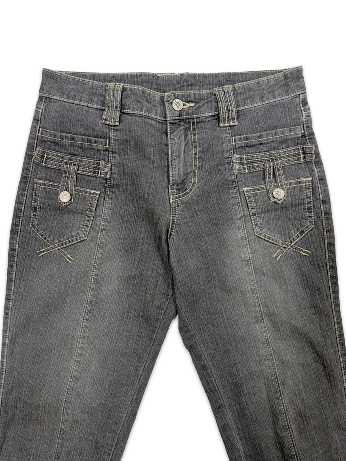 빈티지 그레이 y2k 디테일 카프리 팬츠 상품이미지3