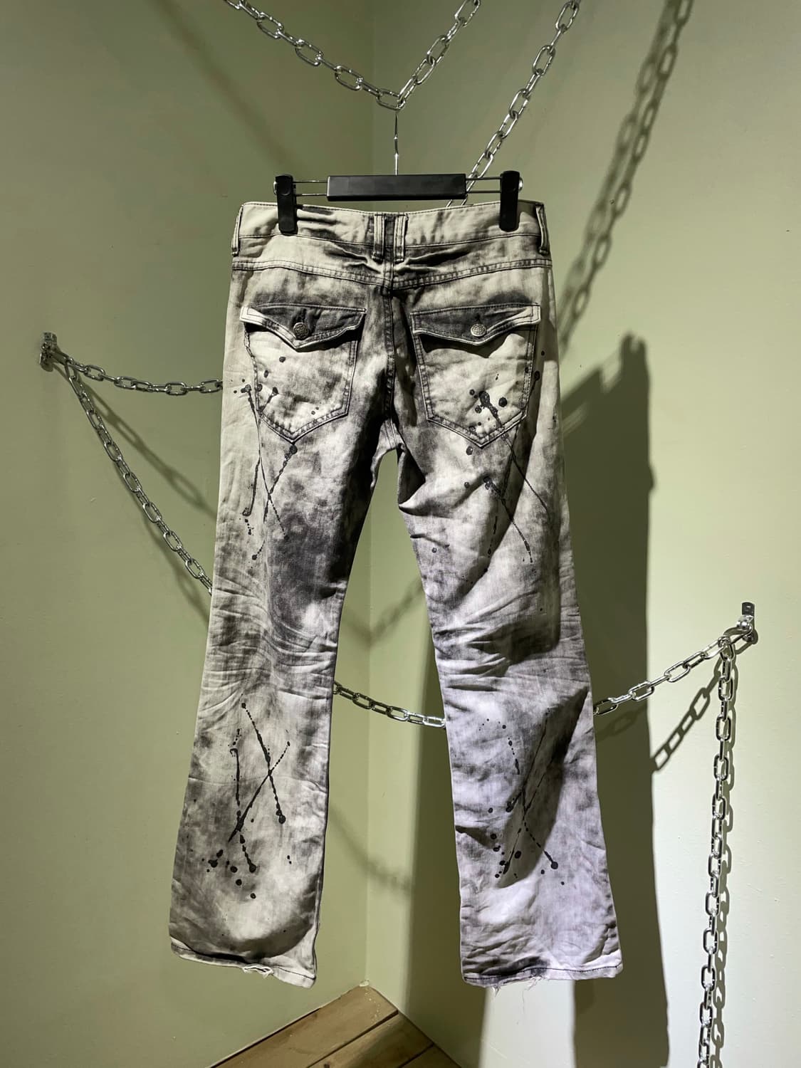 Black washing glitter denim 상품이미지5