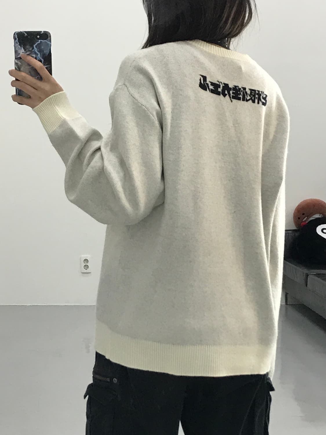 애니 배짱개구리 피욘키치 프린팅 니트 상품이미지4