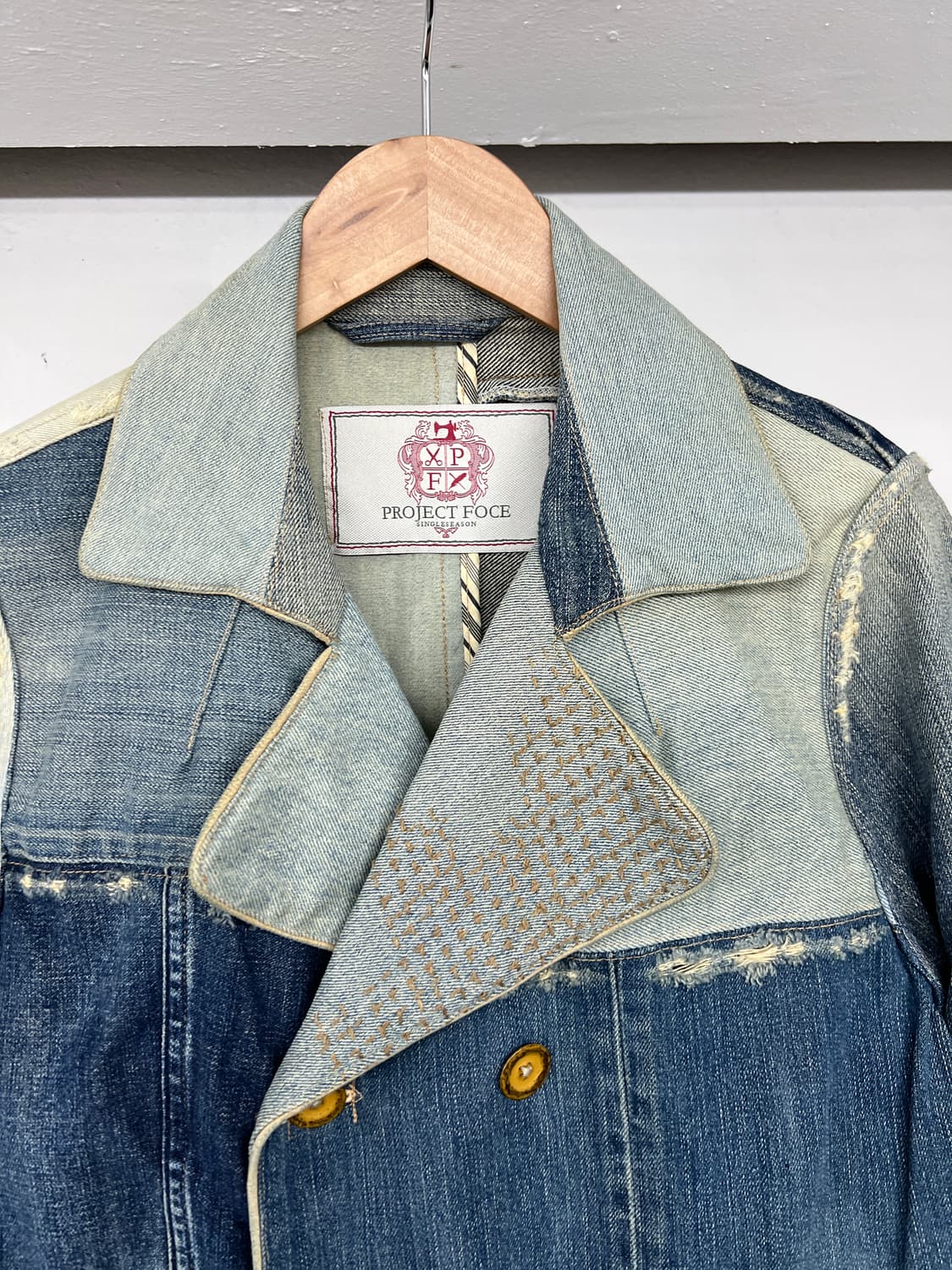 PROJECT FOCE 패치워크 데님 자켓 상품이미지2
