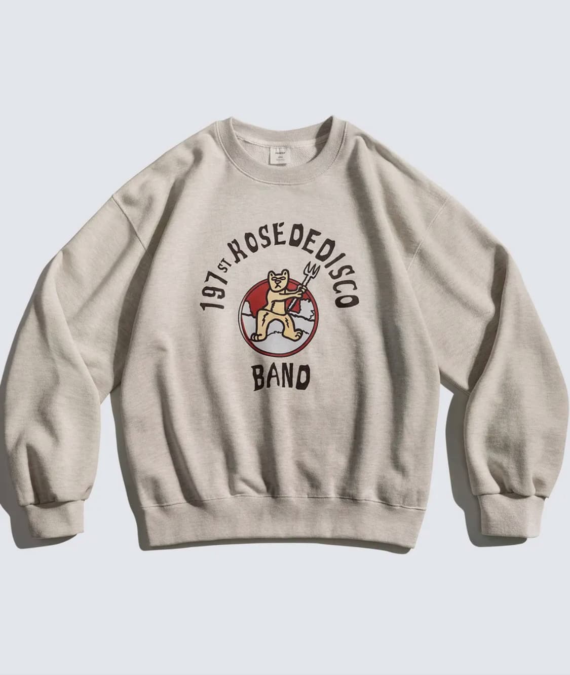 [M] 퍼스텝 로즈 디스코 헤비웨이트 맨투맨 오트밀 상품이미지1