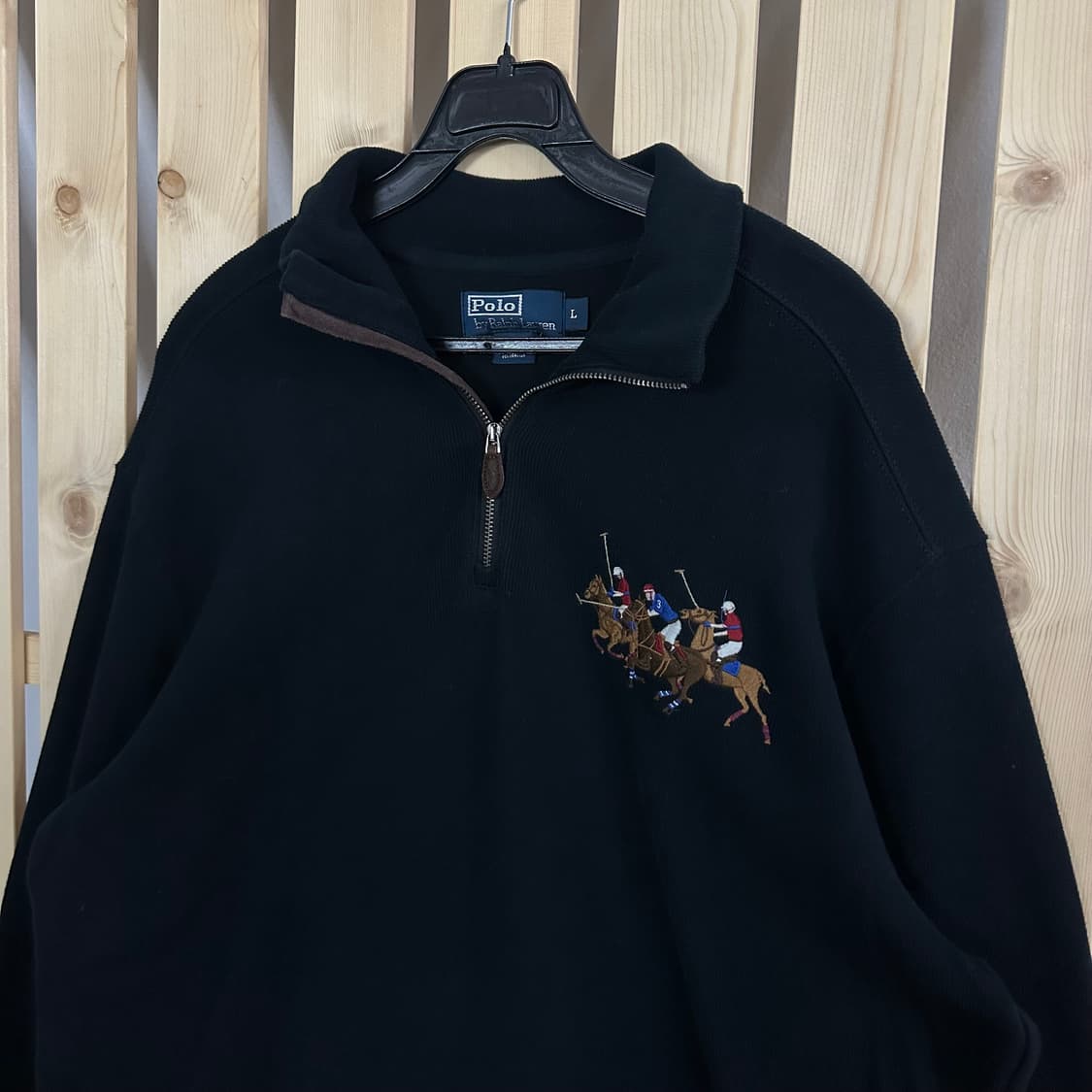 (L) 폴로 랄프로렌 포니 반집업 코튼 니트 상품이미지3