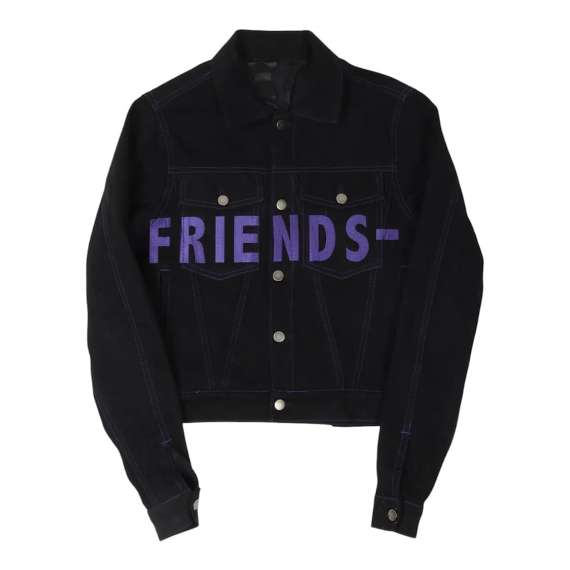 브이론 프렌즈 데님자켓 퍼플 미판 팝업발 OG 상품이미지1