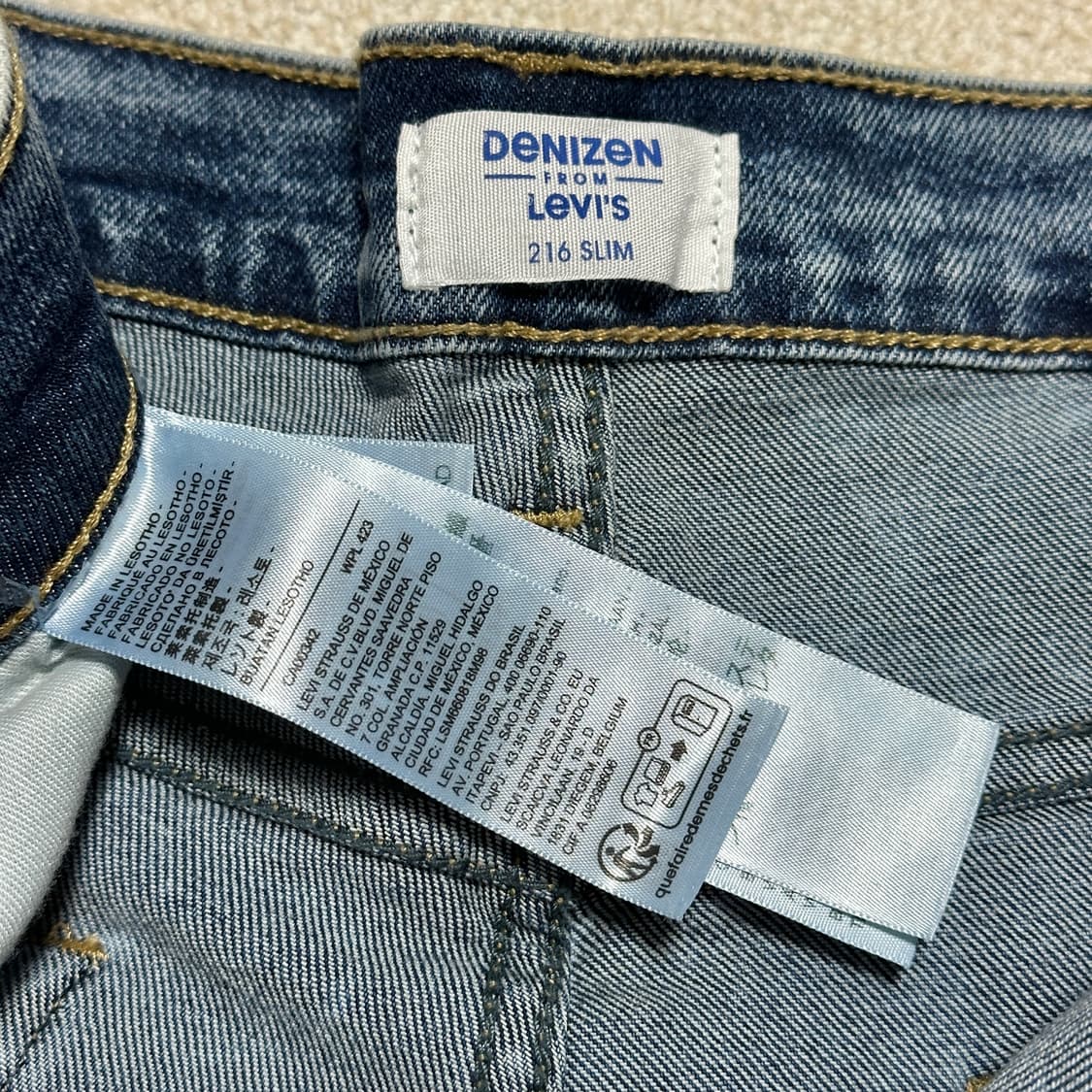 리바이스 데니즌 216 슬림 데님 팬츠 상품이미지7