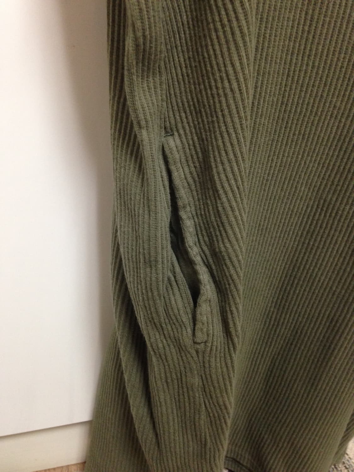 Khaki Rib Midi  Dress 상품이미지3