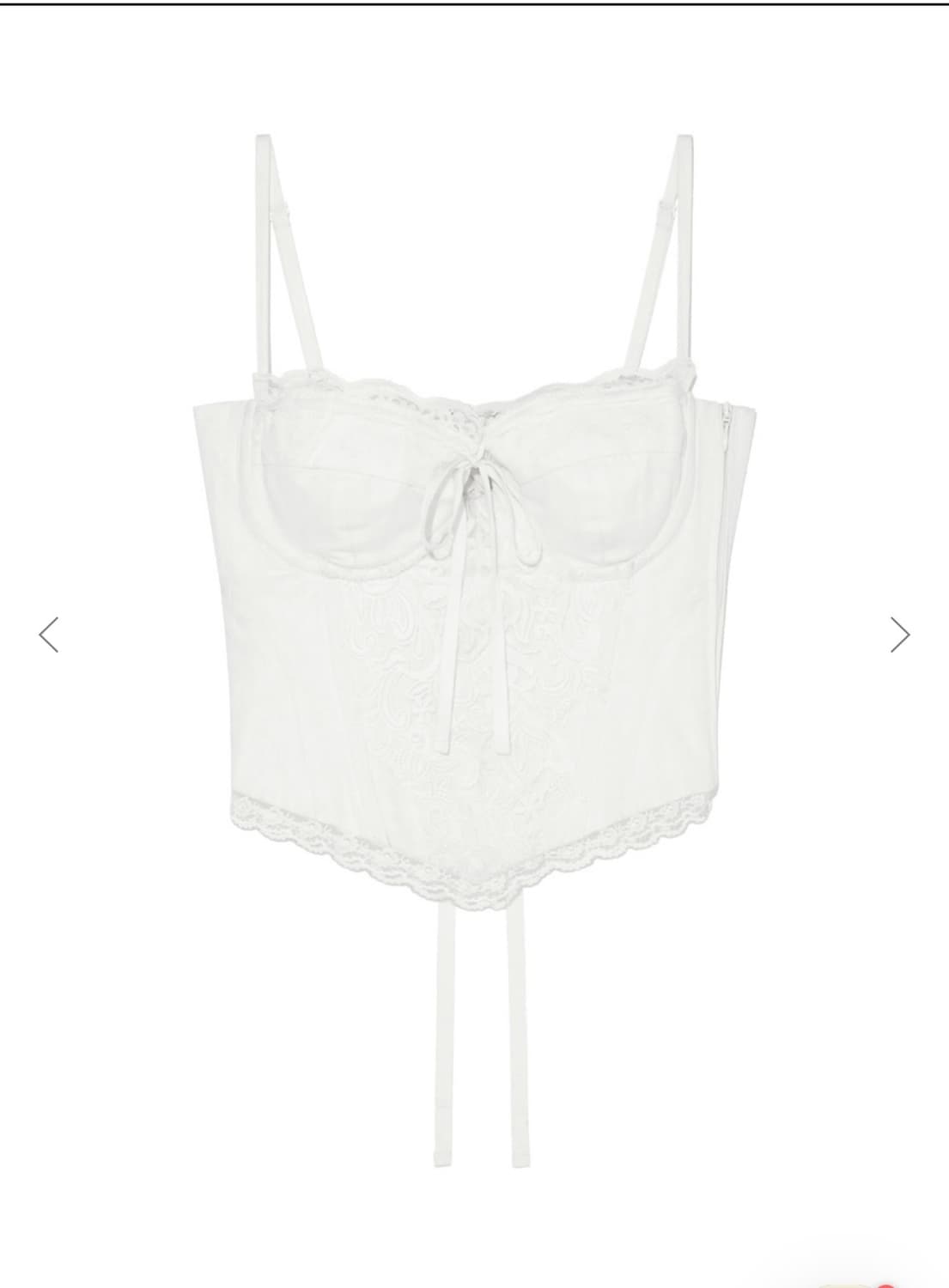 [택달린 새상품] 글로니 BLOOMING CORSET TOP WHITE 상품이미지8
