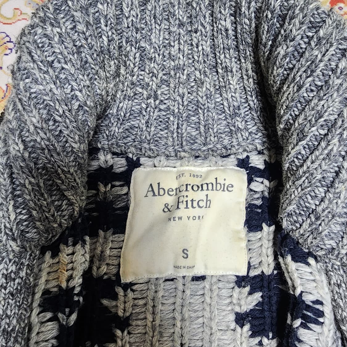 아베크롬비 울혼방 노르딕 니트 집업 s 상품이미지2