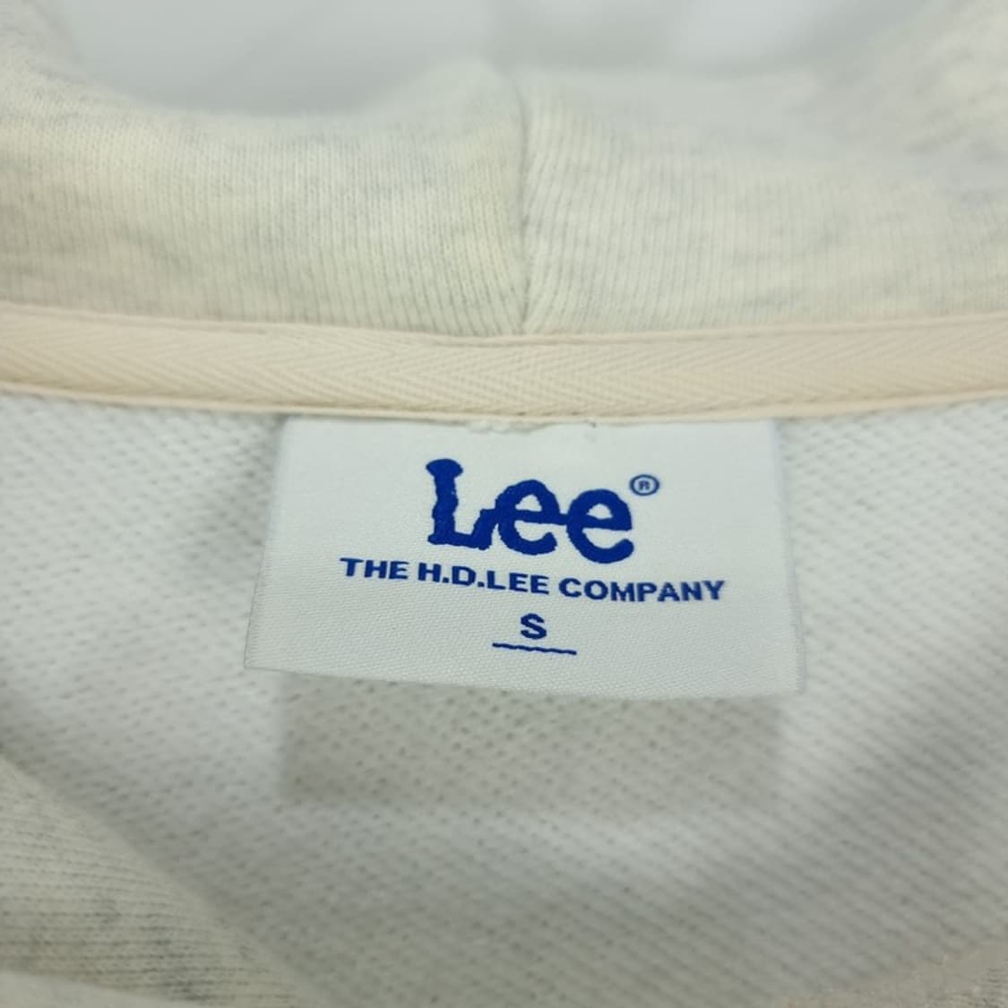 [리] 로고 자수 오버핏 후드티 오트밀 M19533 상품이미지6