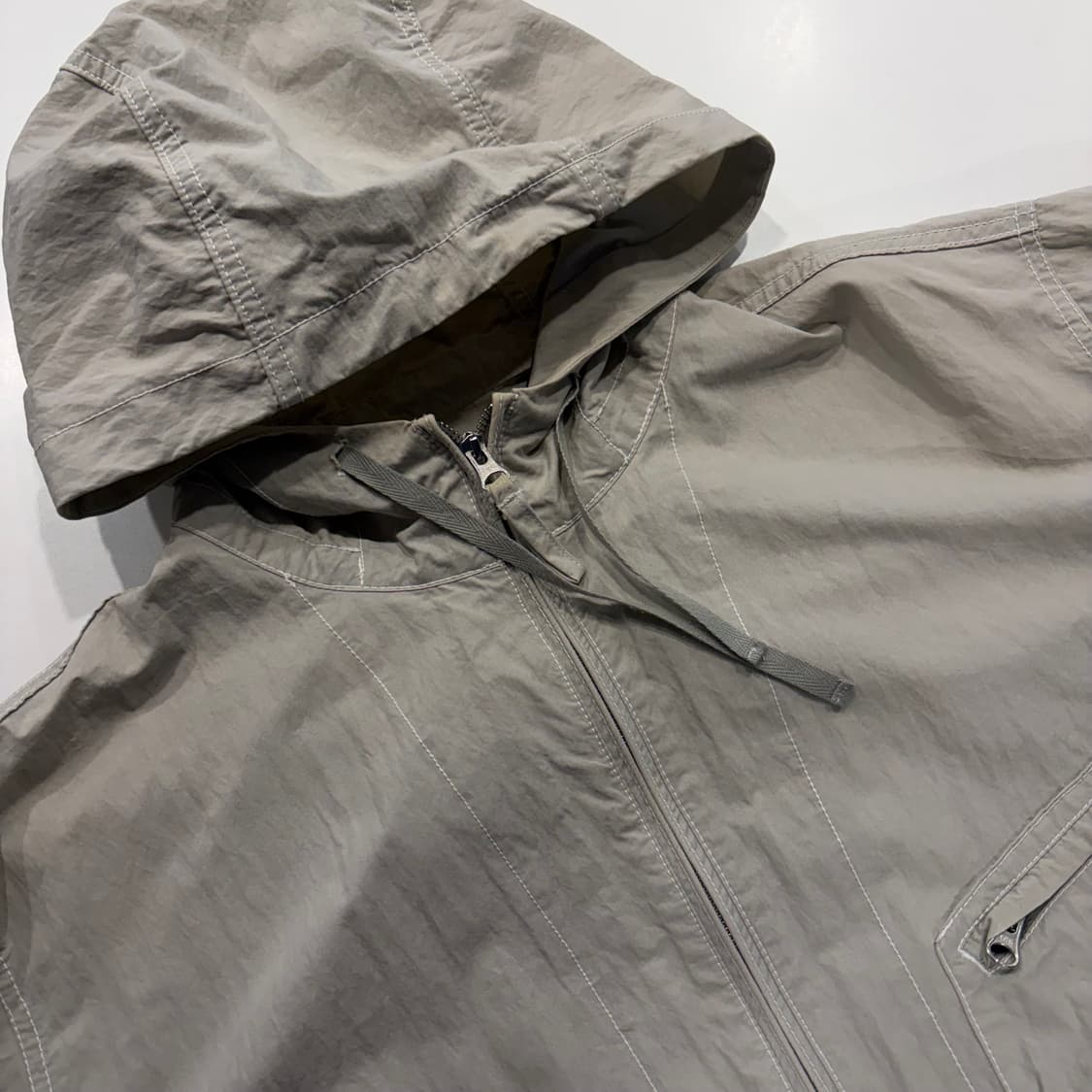 [L] 에스피오나지 후드 야상 점퍼 베이지 바람막이 D334 상품이미지3