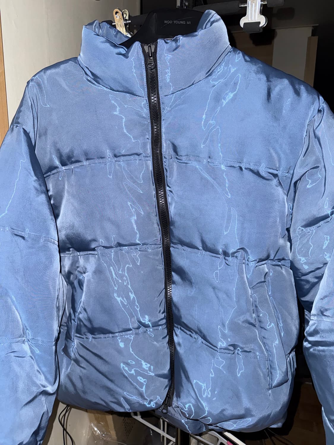 파랑 유광패딩 Freesize 상품이미지1