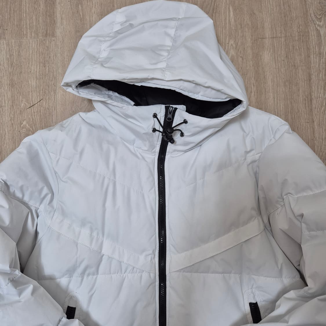 웰스프링 다운라이크 후드 롱패딩 점퍼 L(100) 상품이미지2