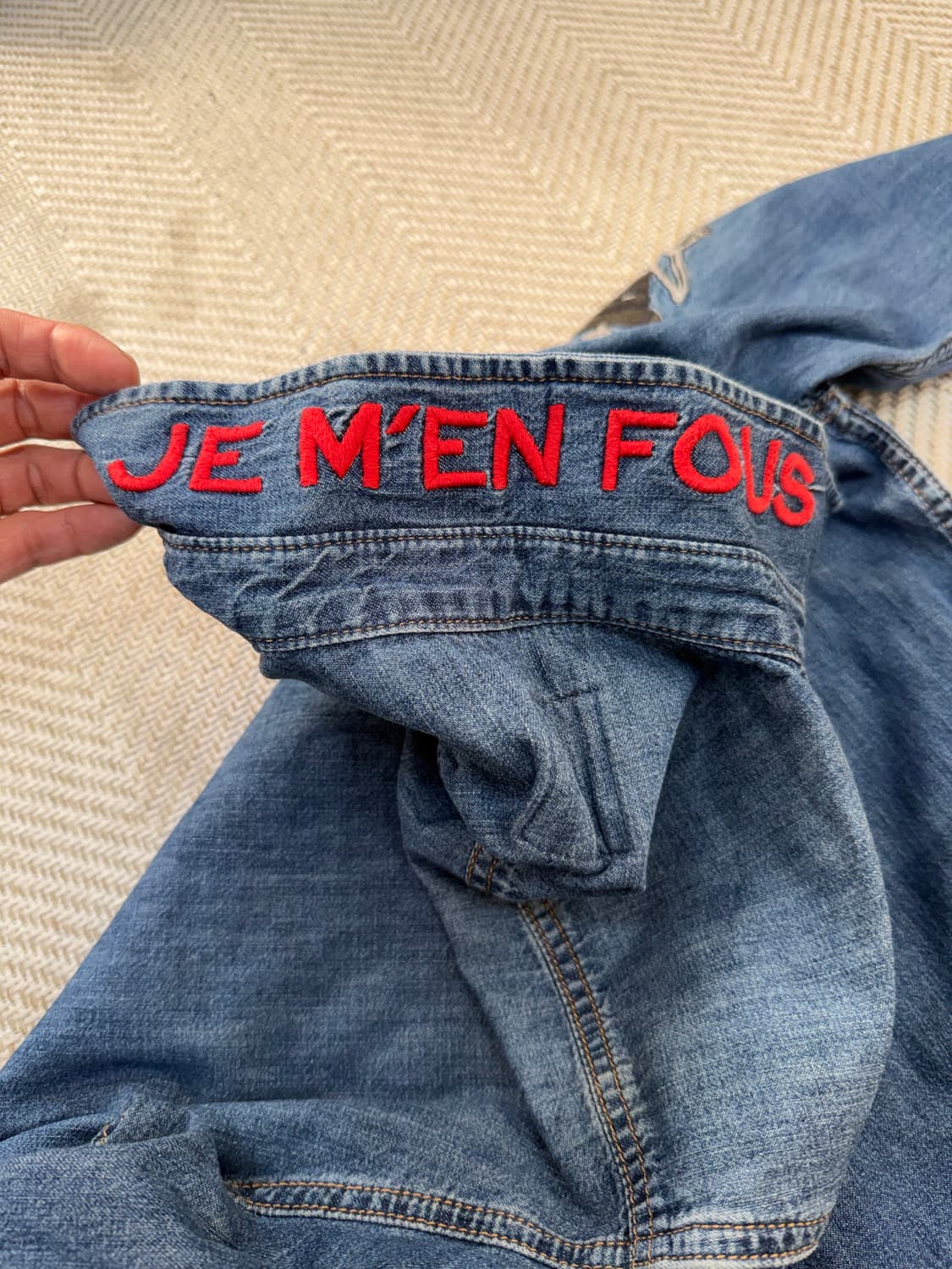 정품) 쟈딕앤볼테르 데님 자수 셔츠 자켓 XS 상품이미지4