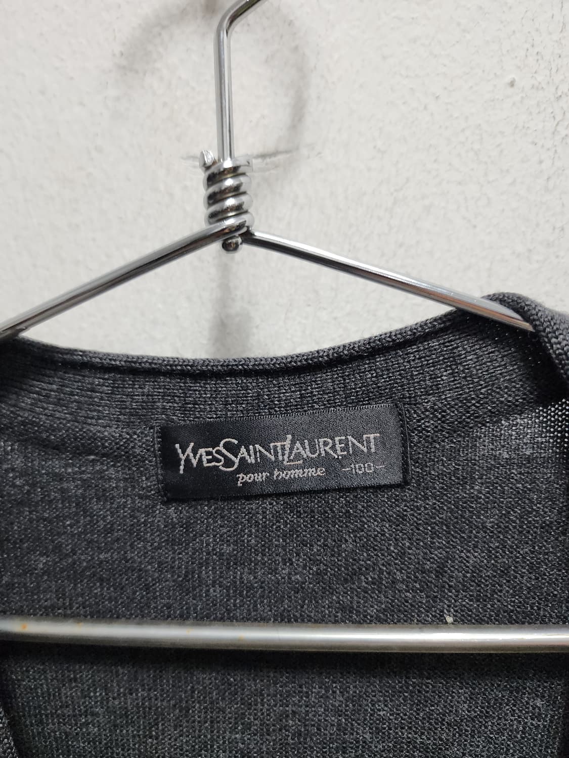 입생로랑 YSL 아가일패턴 wool 가디건 상품이미지4