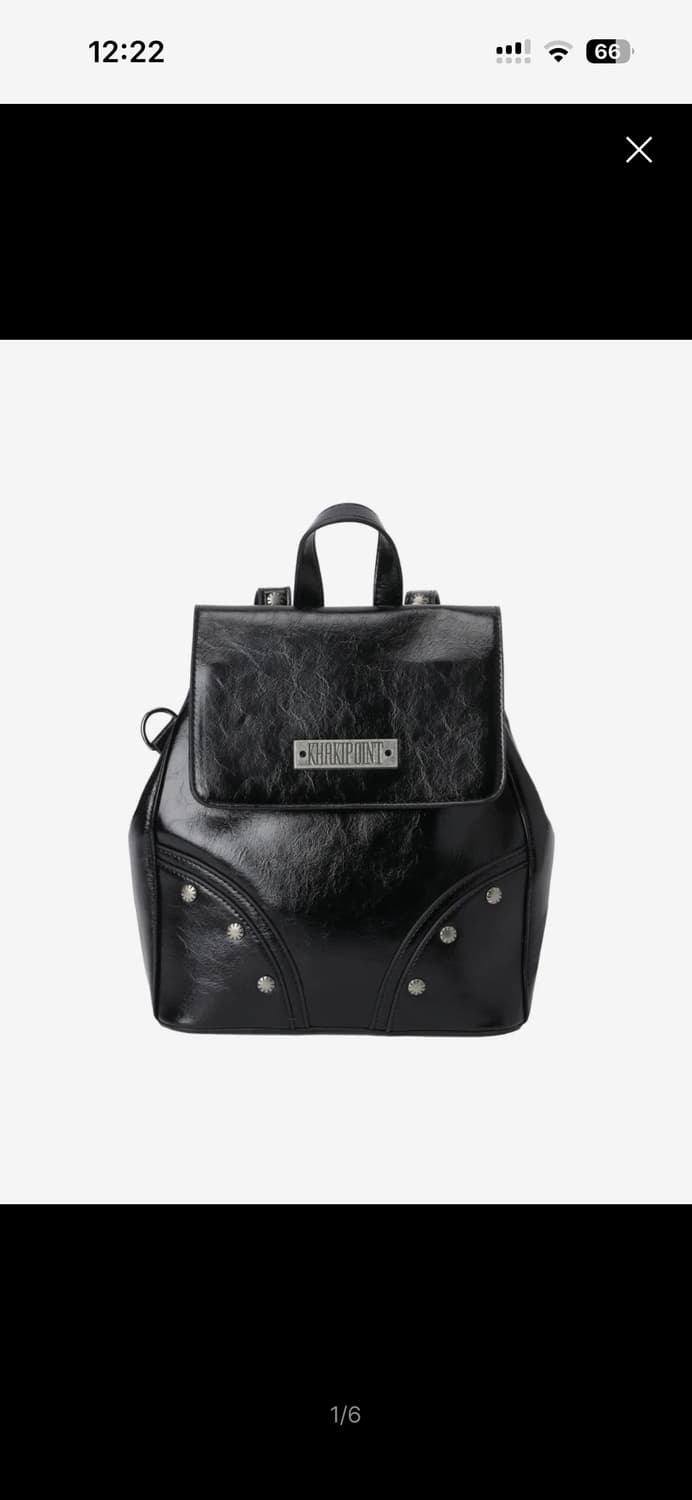 카키포인트 스터드 백팩 블랙 상품이미지1