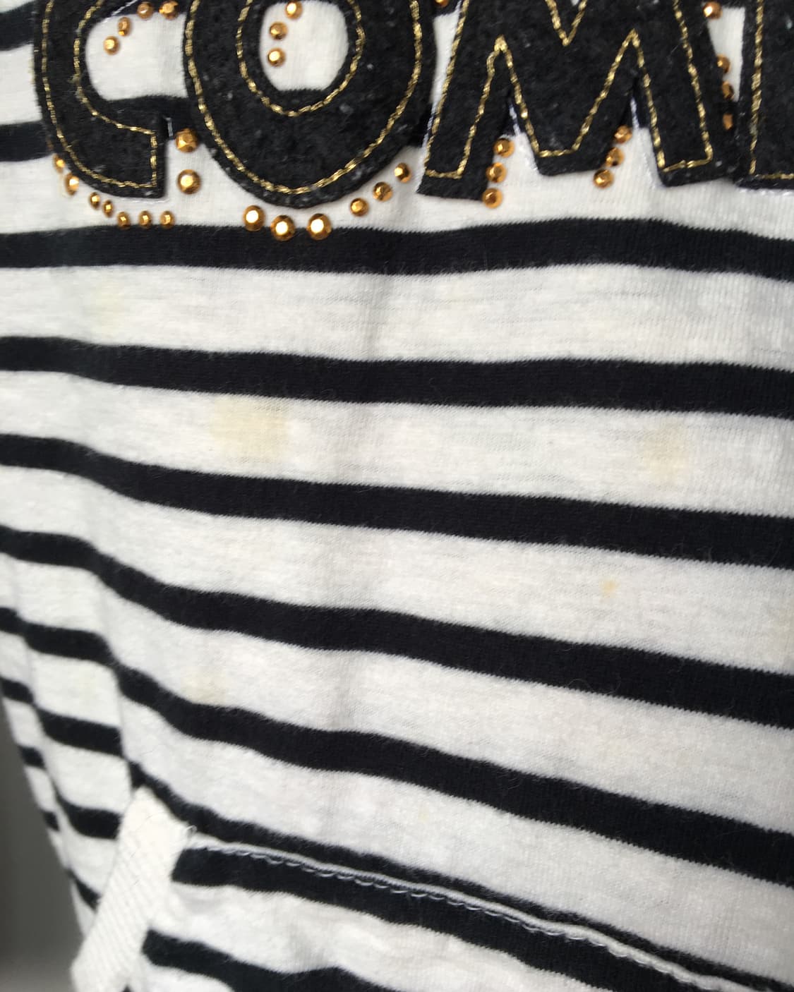 Lettering patch point stripe pattern hoo 상품이미지5