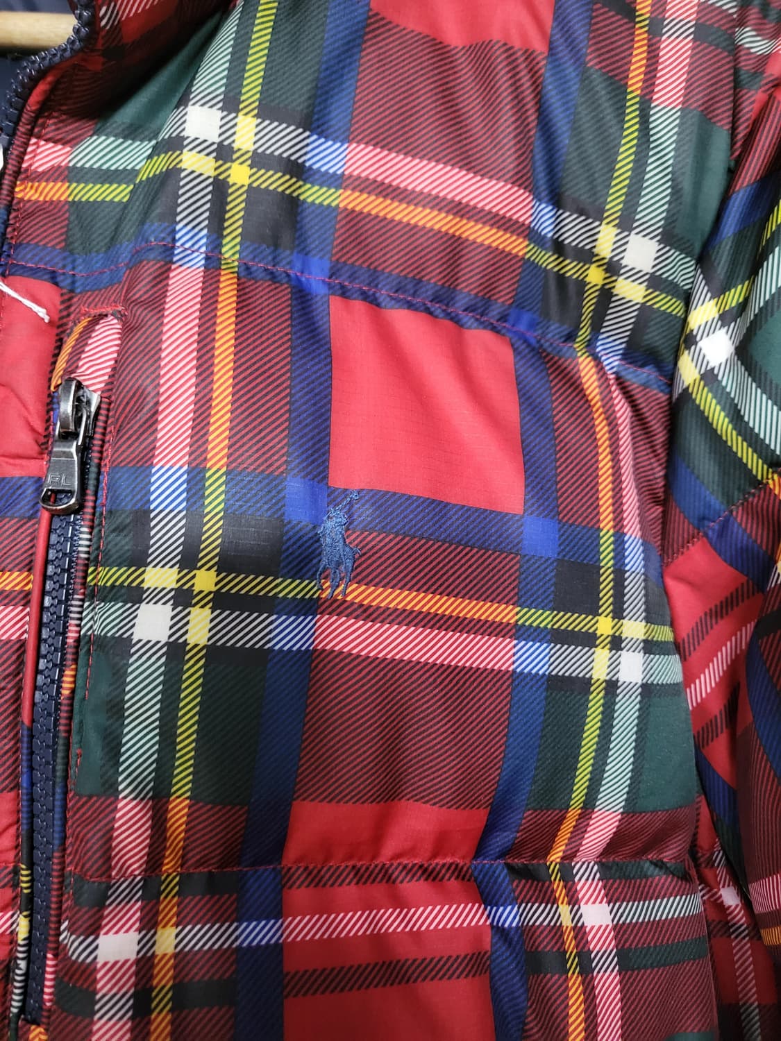 폴로  체크 패딩 상품이미지2