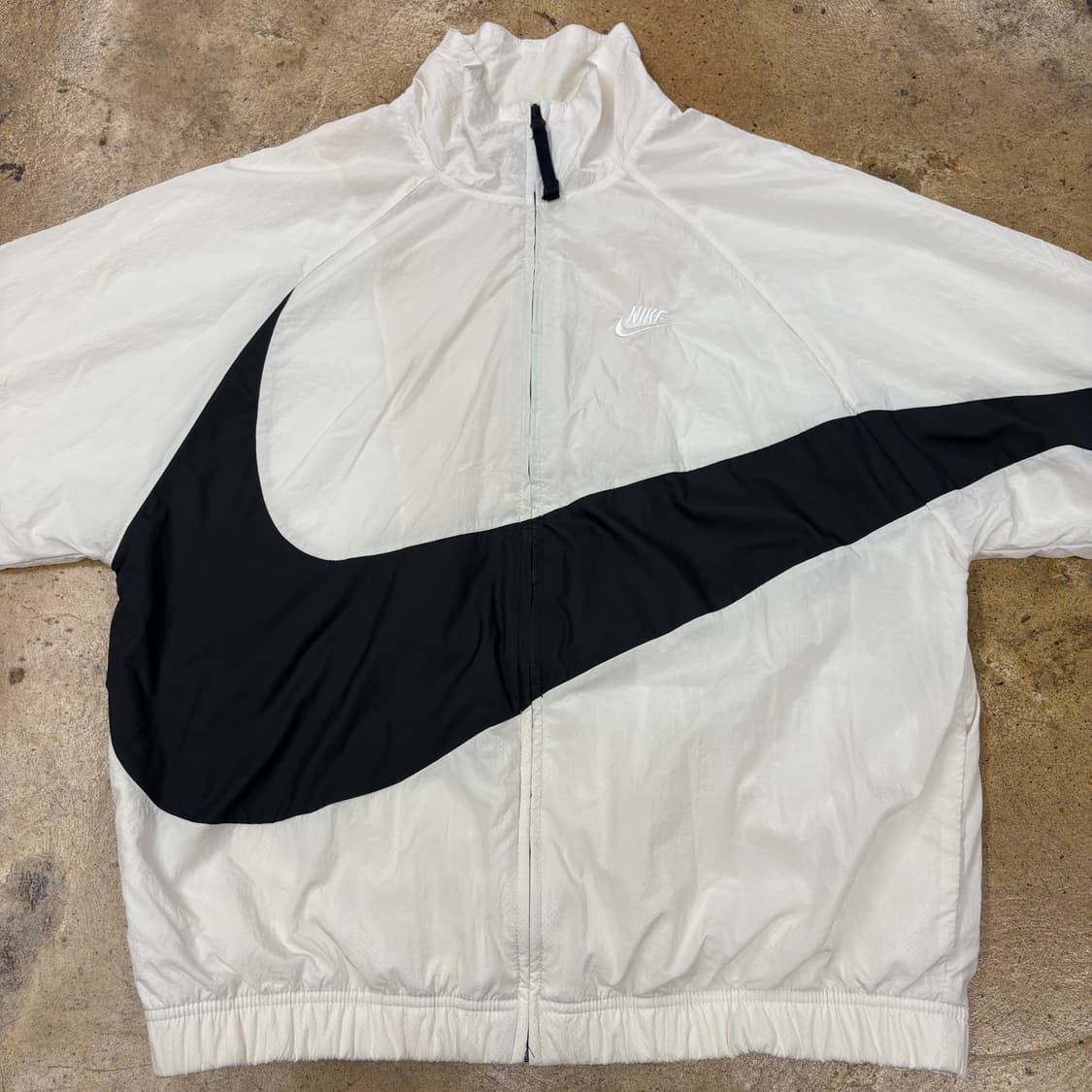 [정품/L,100] 나이키 빅스우시 우븐 바람막이 화이트 b17 상품이미지3