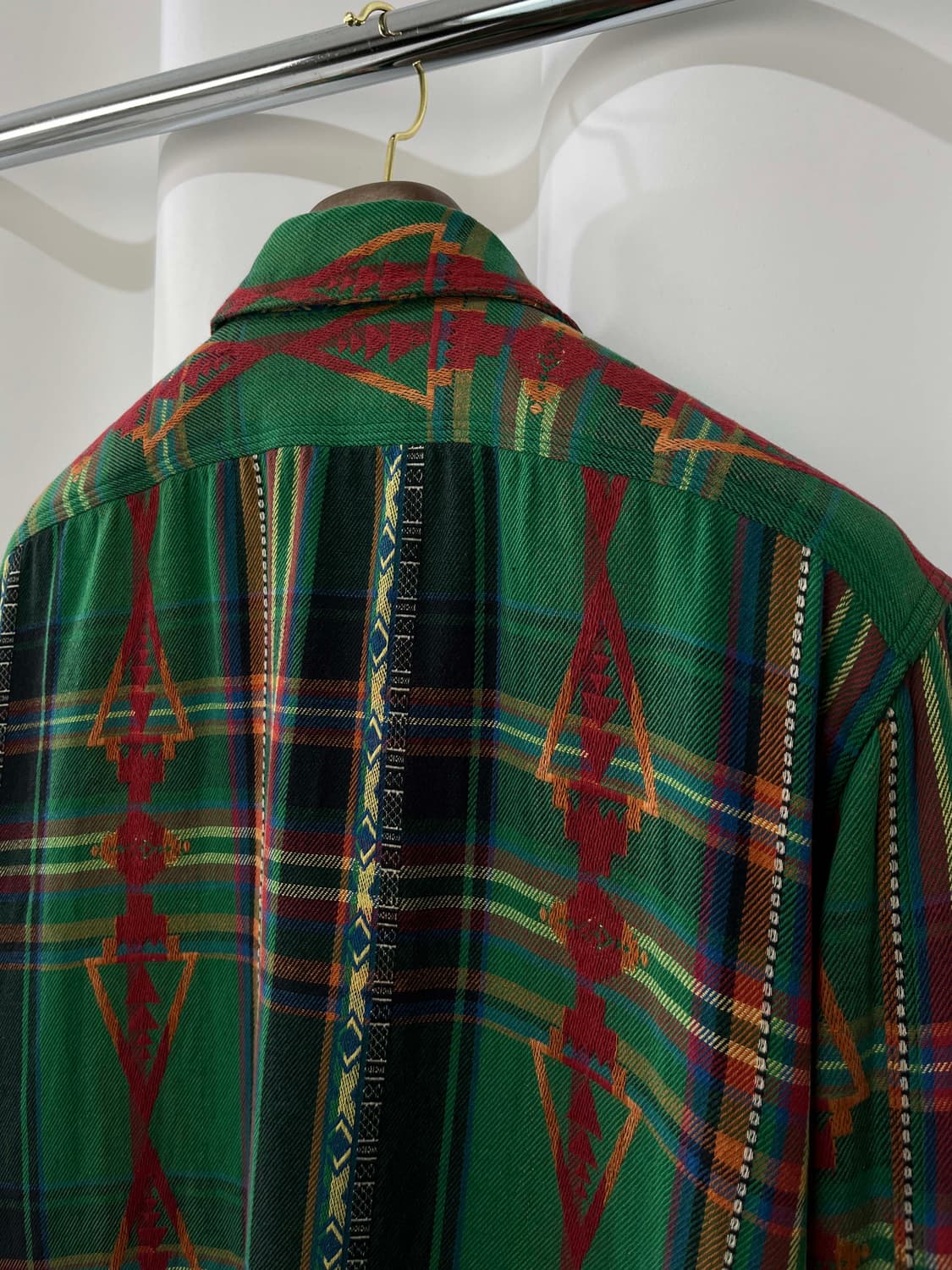 폴로 랄프로렌 더블콘초 사우스웨스턴 인디언 아즈텍 웨스텐 워크 셔츠 상품이미지9