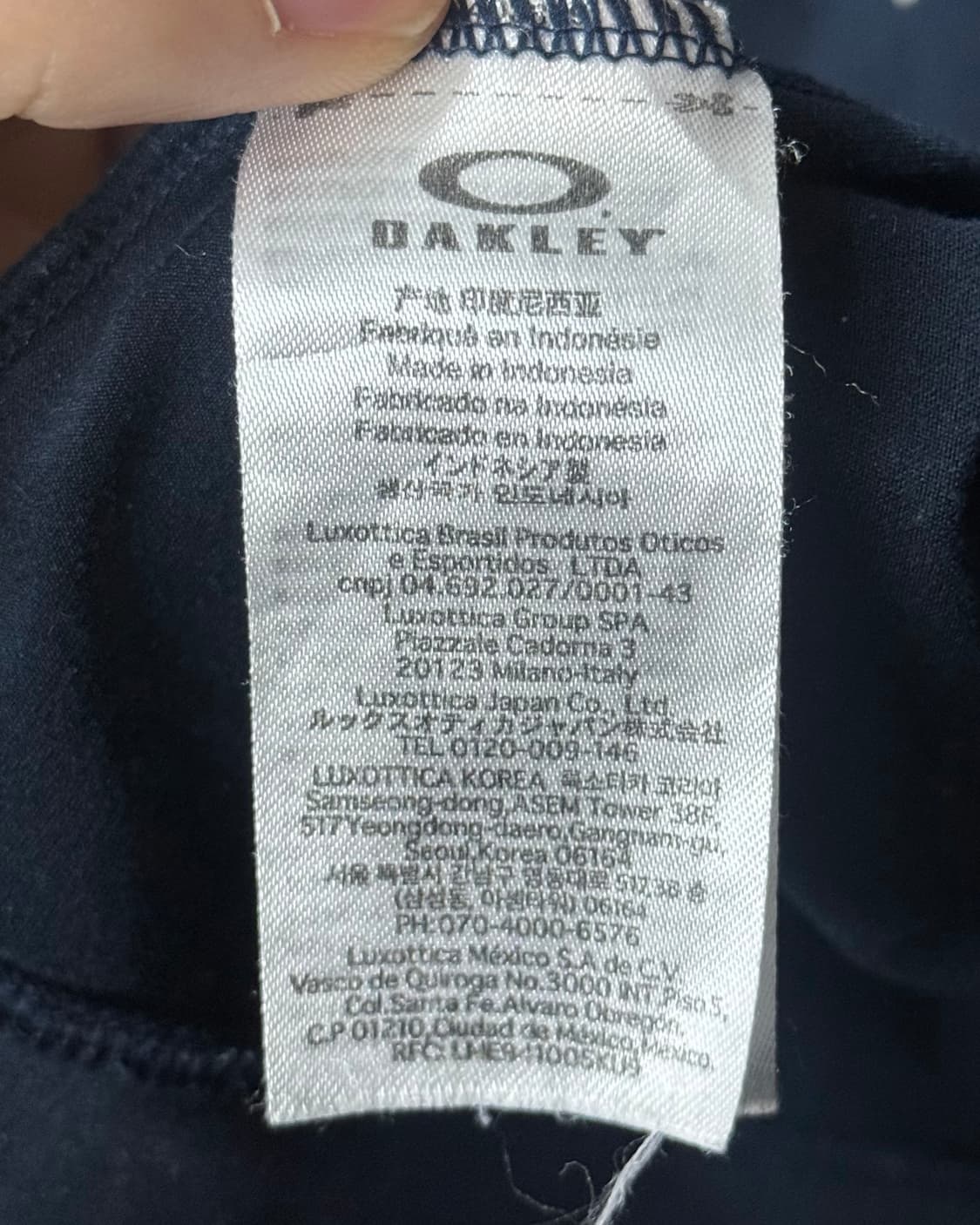 오클리 반팔 티셔츠 빅로고 기능성 런닝 헬스 고프코어 L 100 네이비 상품이미지7